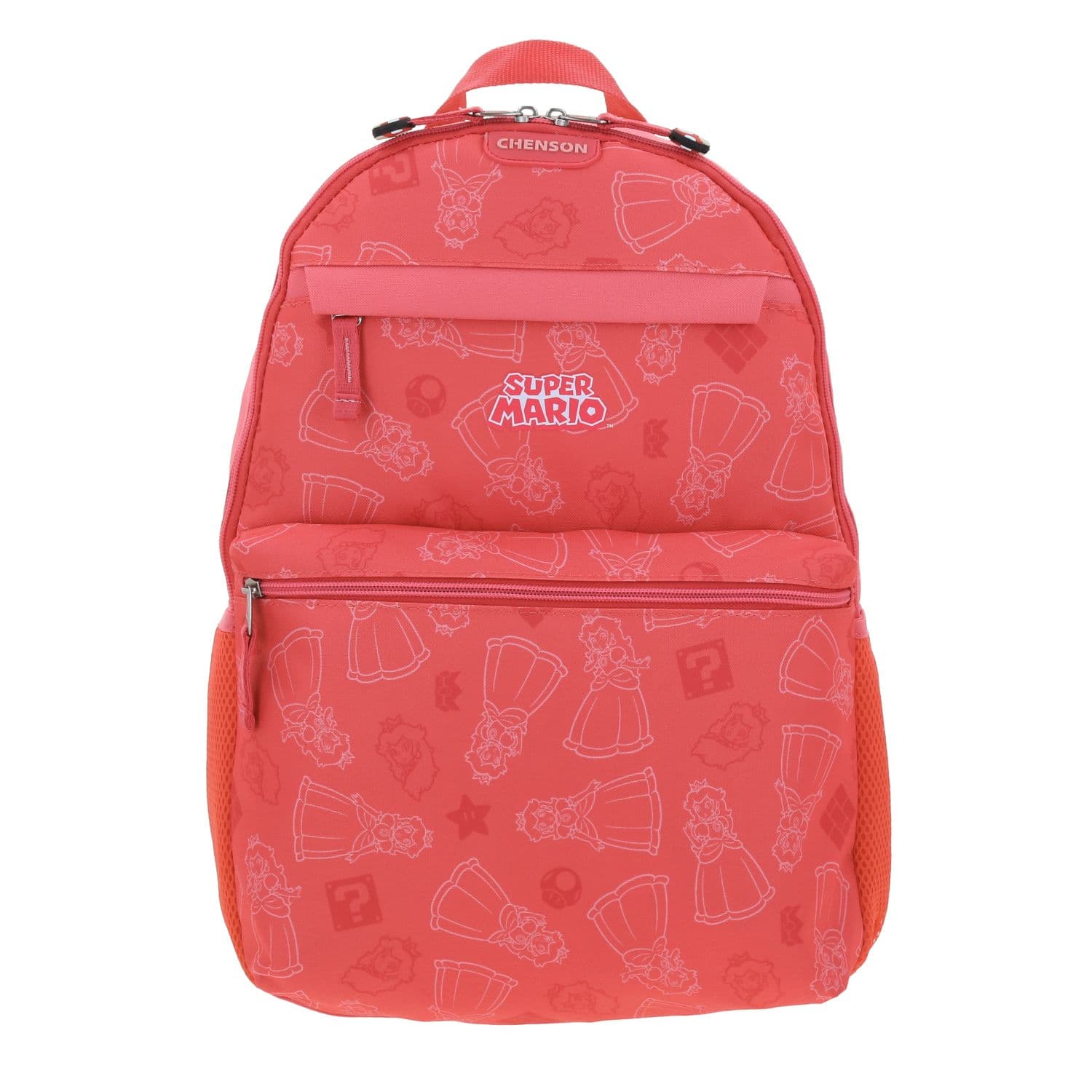 Mochila escolar para niña Mario Bros by Chenson color rosa | Diversión y Durabilidad, modelo MB66500-P