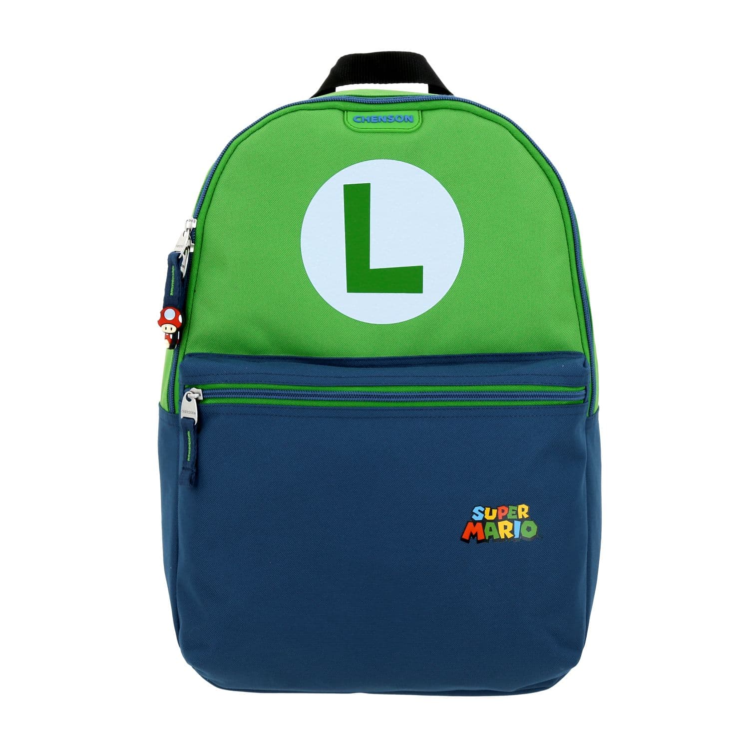Mochila escolar para niño Mario Bros by Chenson color verde divertida, modelo MB66505-G