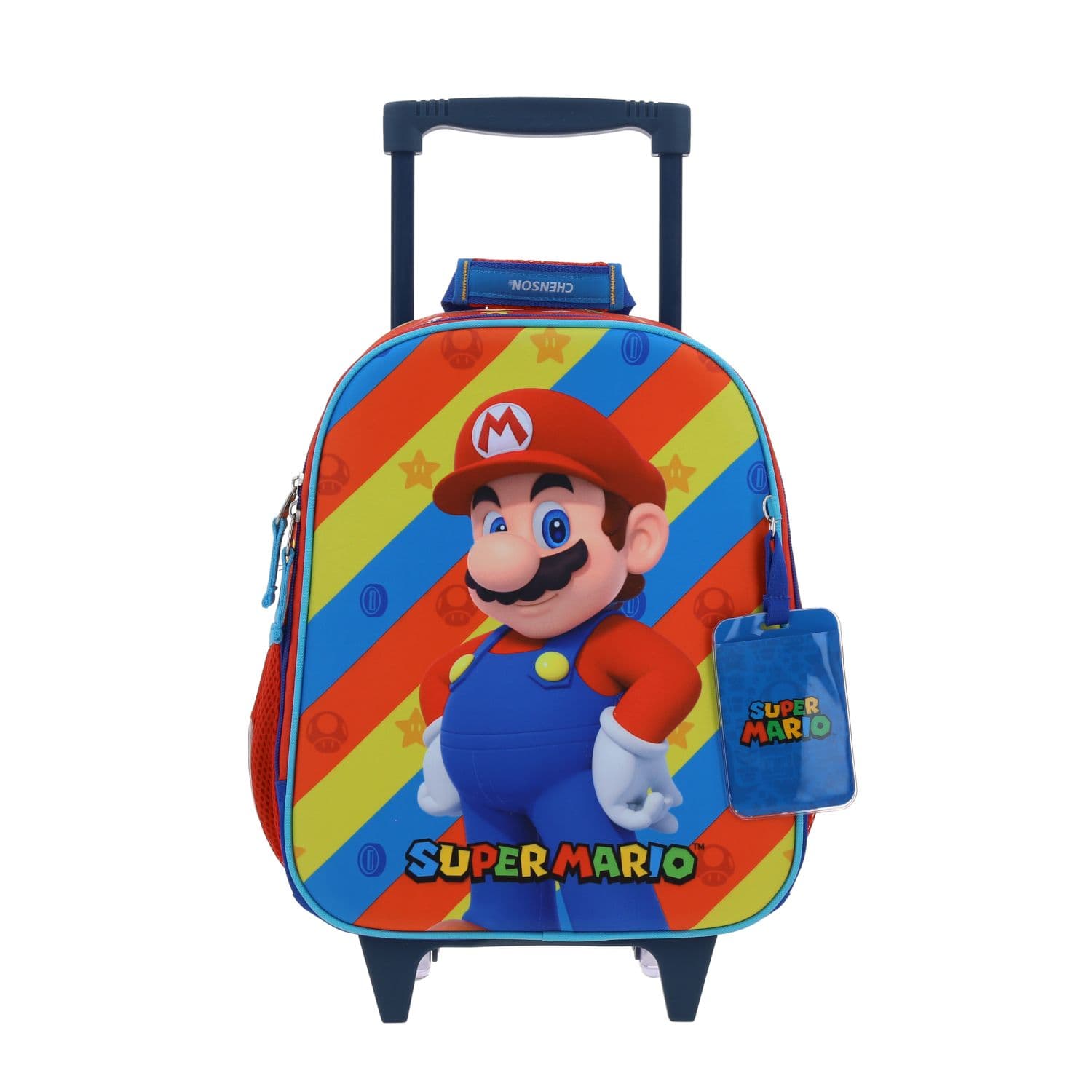 Mochila con Ruedas Mario Bros Rojo para Niño - Diversión y Durabilidad, modelo MB66577-R
