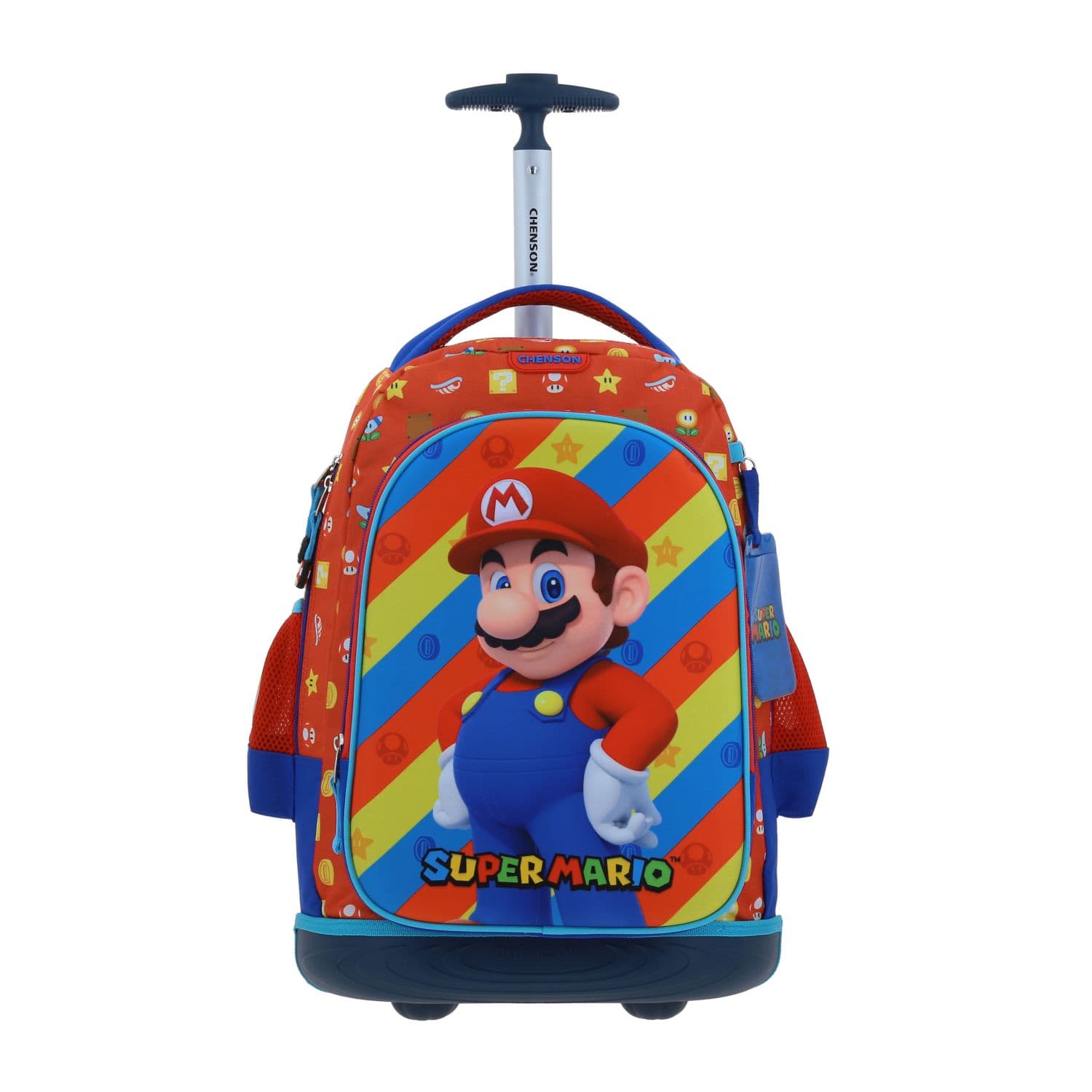 Mochila con Ruedas Mario Bros Rojo para Niño - Diversión y Durabilidad, modelo MB66578-R