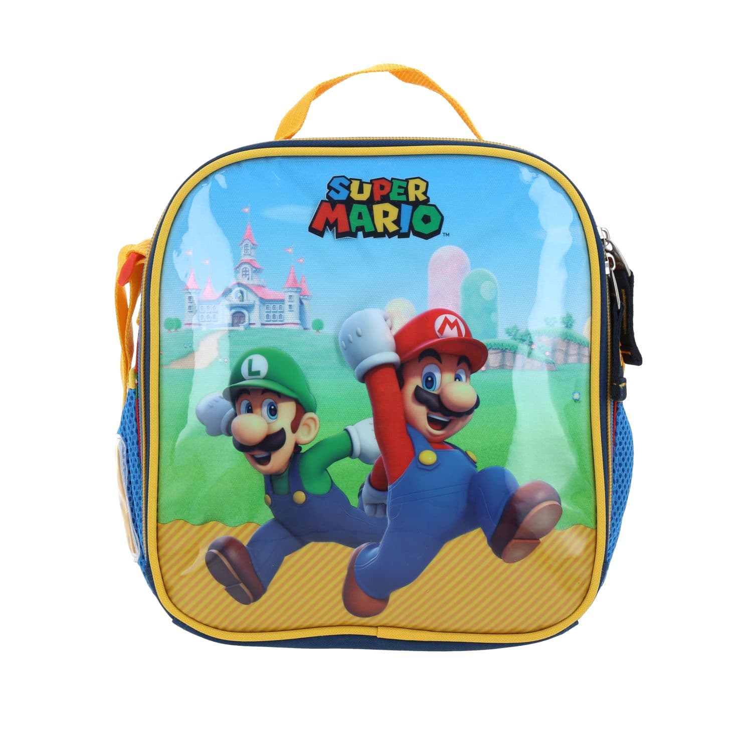 Lonchera escolar térmica Mario Bros by Chenson azul para niño - Divertida y durable, modelo MB66582-9
