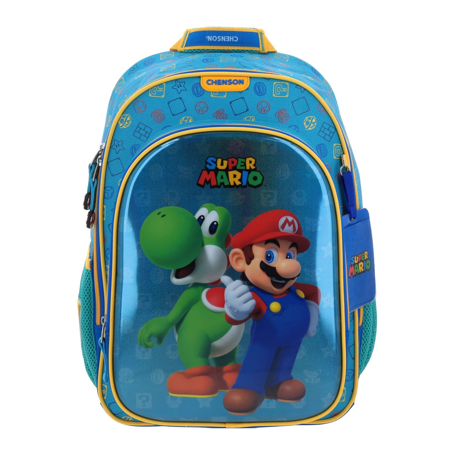 Mochila escolar para niño Mario Bros by Chenson azul con gran durabilidad, modelo MB66586-9