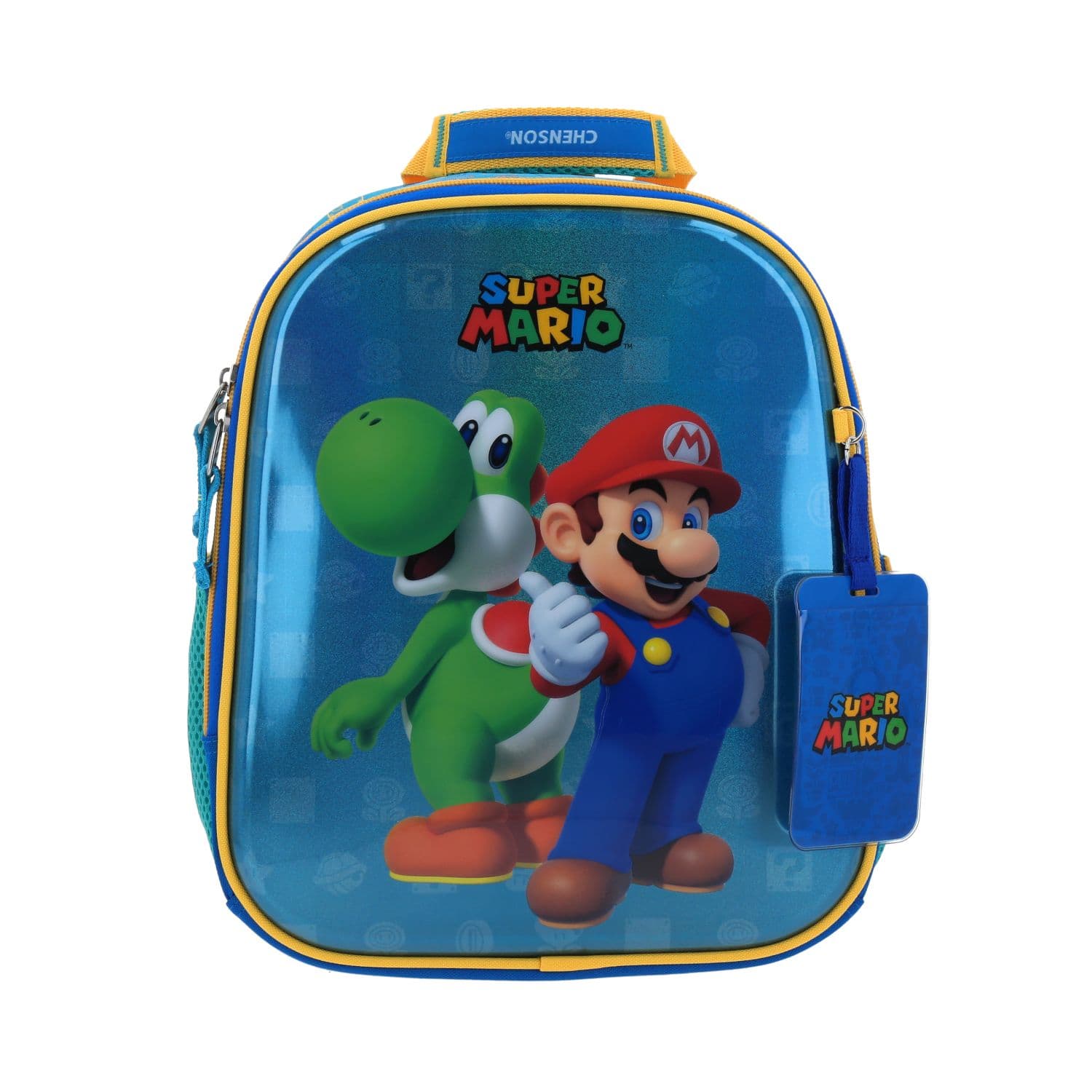 Mochila escolar para niño Mario Bros by Chenson color azul - Divertida y duradera, modelo MB66589-9