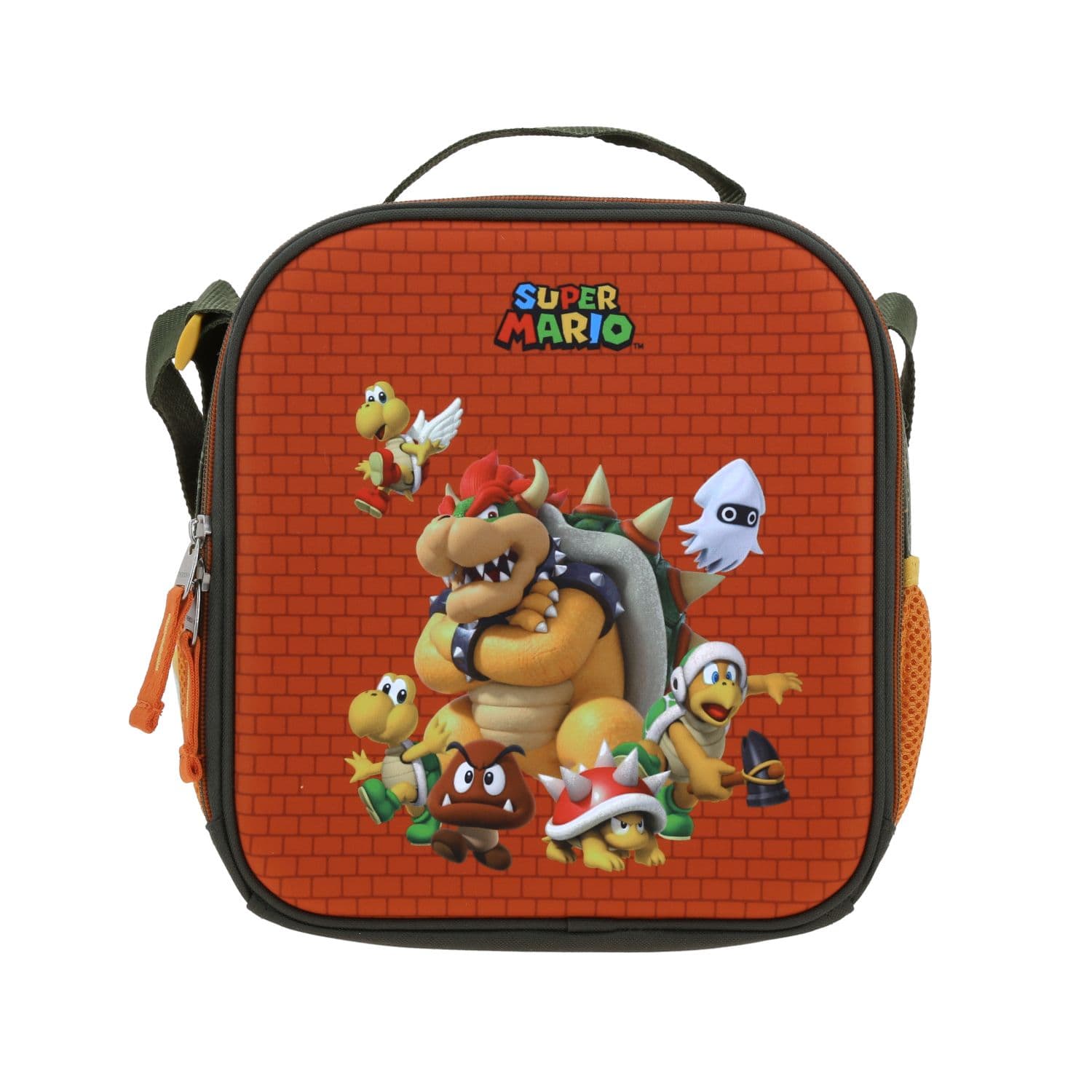 Lonchera escolar Mario Bros by Chenson verde seco térmica para niño, modelo MB66591-A