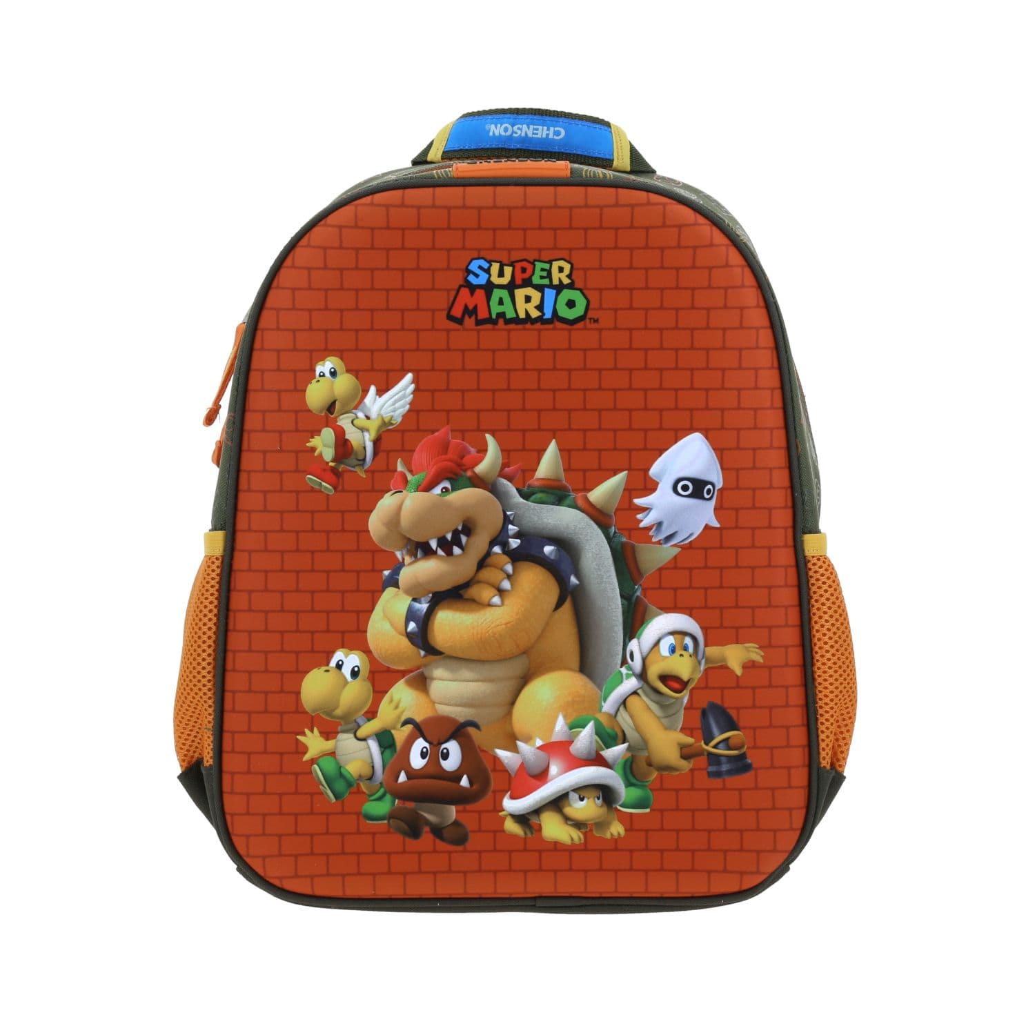 Mochila escolar para niño Mario Bros by Chenson Verde seco Divertida y duradera, modelo MB66593-A
