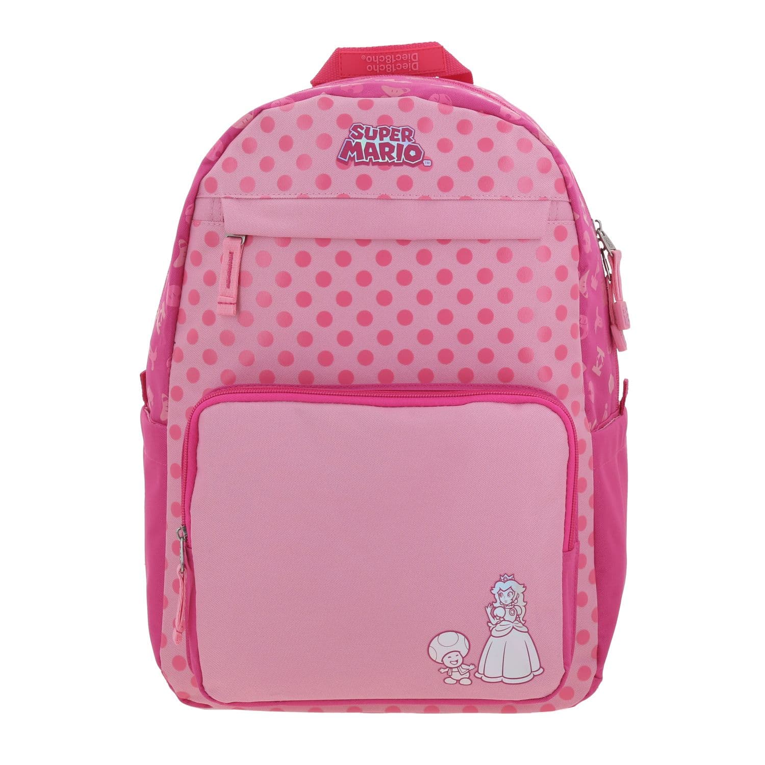 Mochila escolar para niña Mario Bros by Chenson rosa con diversión y durabilidad, modelo MB66595-P
