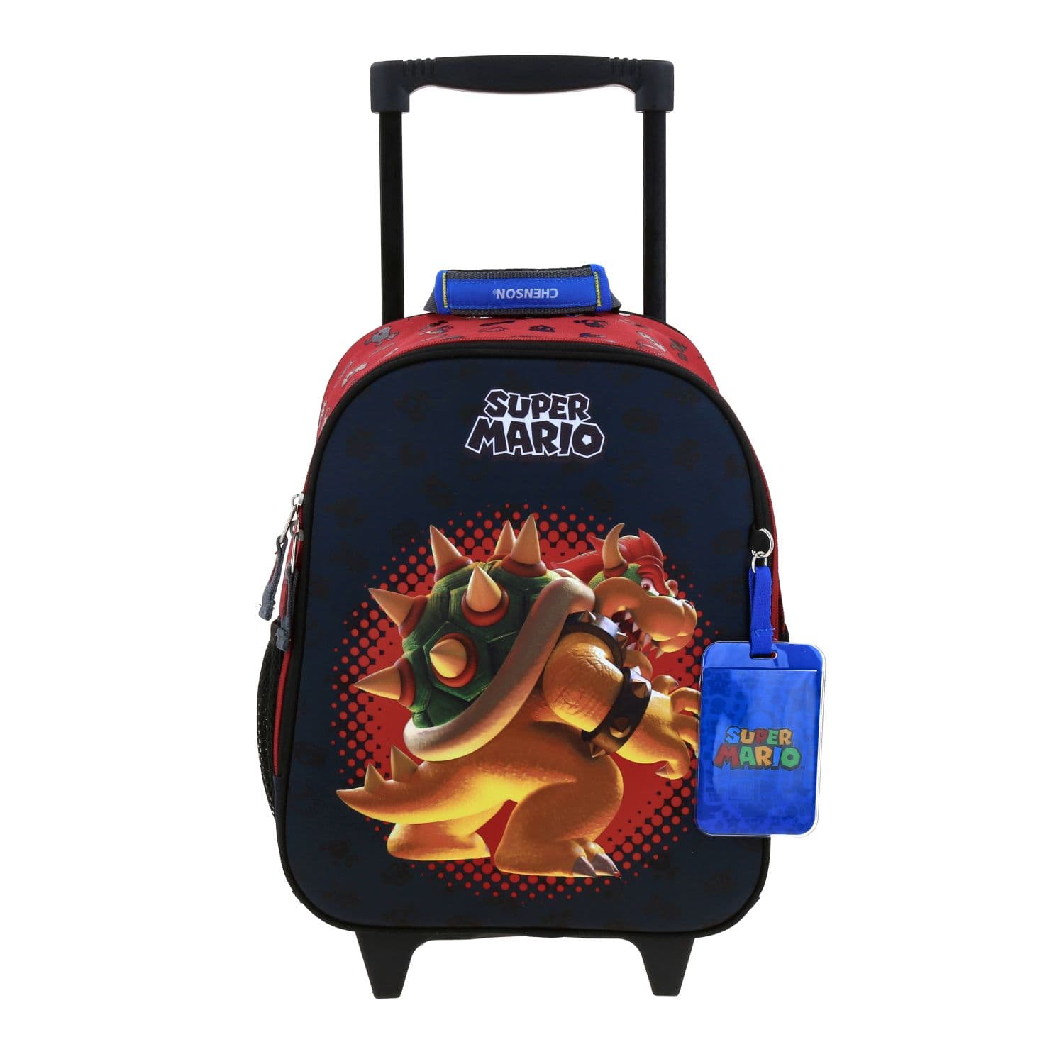 Mochila con Ruedas Mario Bros by Chenson Negro para Niño - Diversión y Durabilidad, modelo MB70208-3