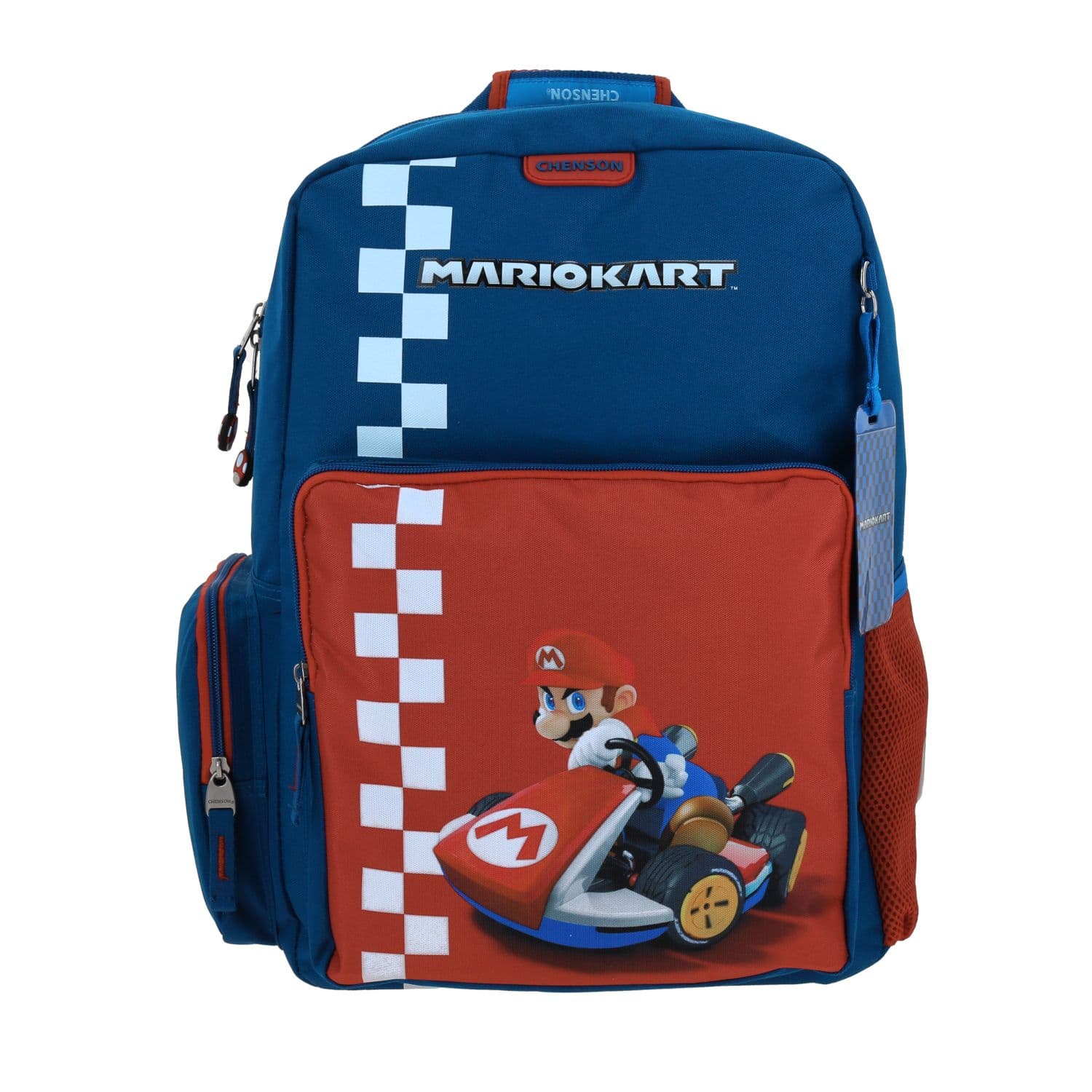Mochila escolar para niño Mario Bros by Chenson color azul duradera, modelo MB70210-9