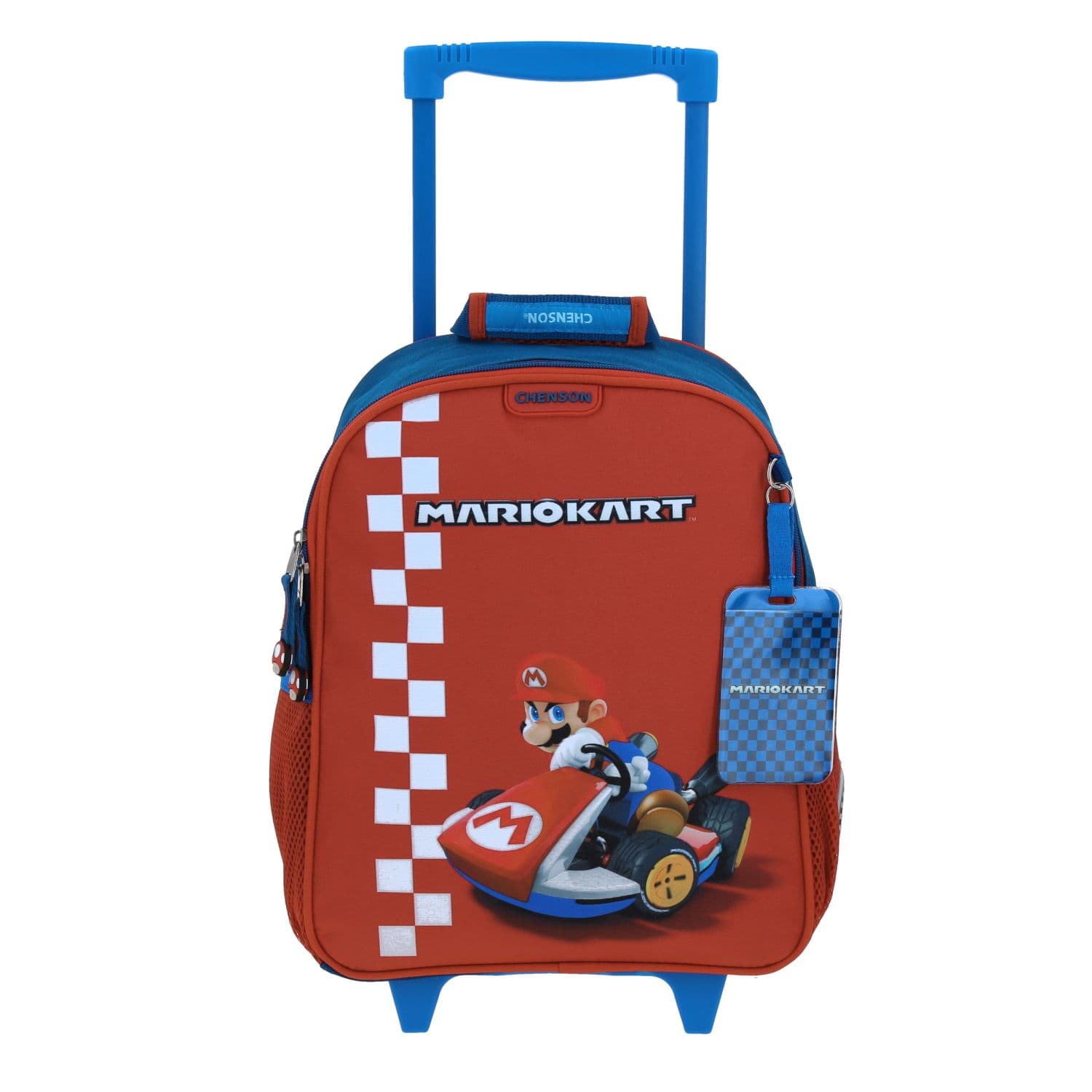 Mochila con Ruedas Mario Bros Azul para Niño | Diversión y Durabilidad, modelo MB70213-9