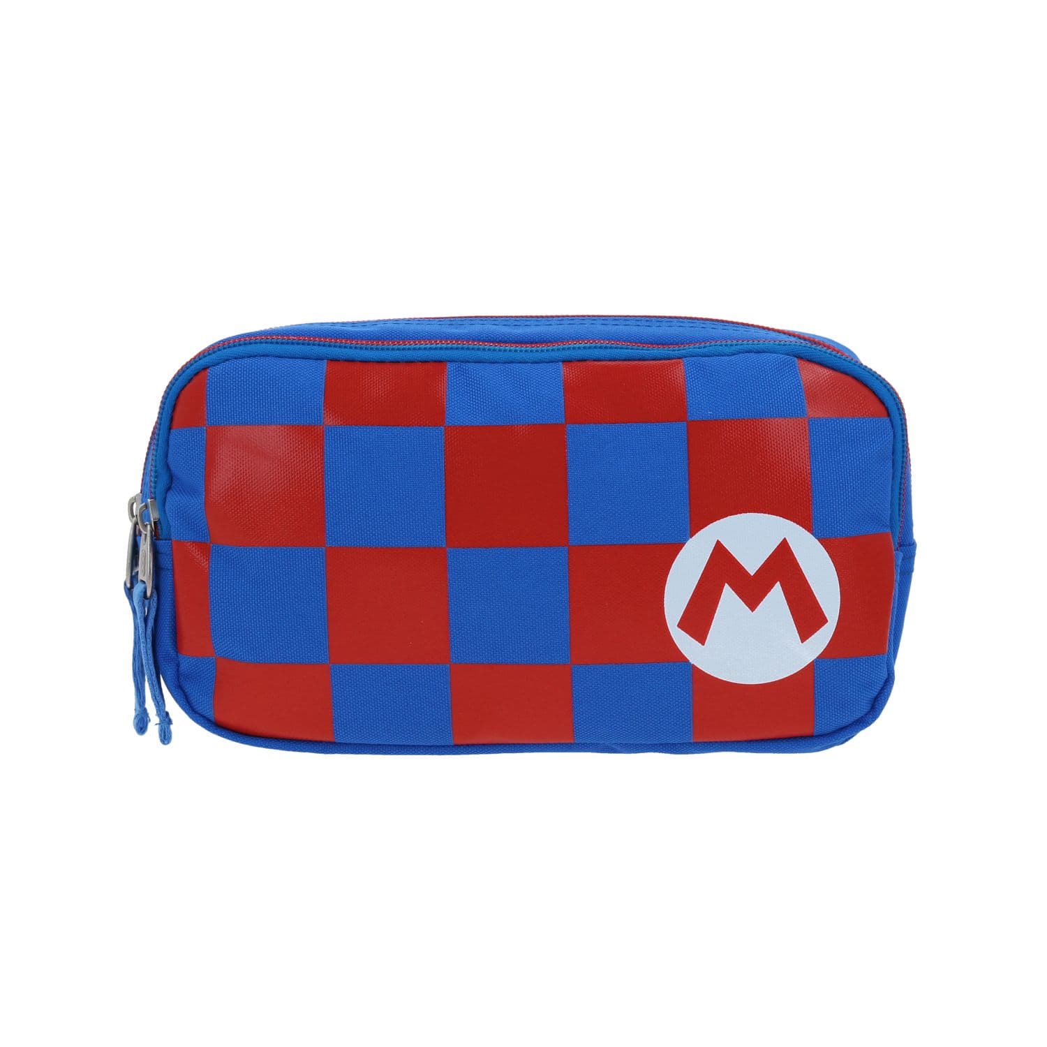 Lapicera escolar para niño Mario Bros by Chenson color azul con doble compartimento, modelo MB70327-9
