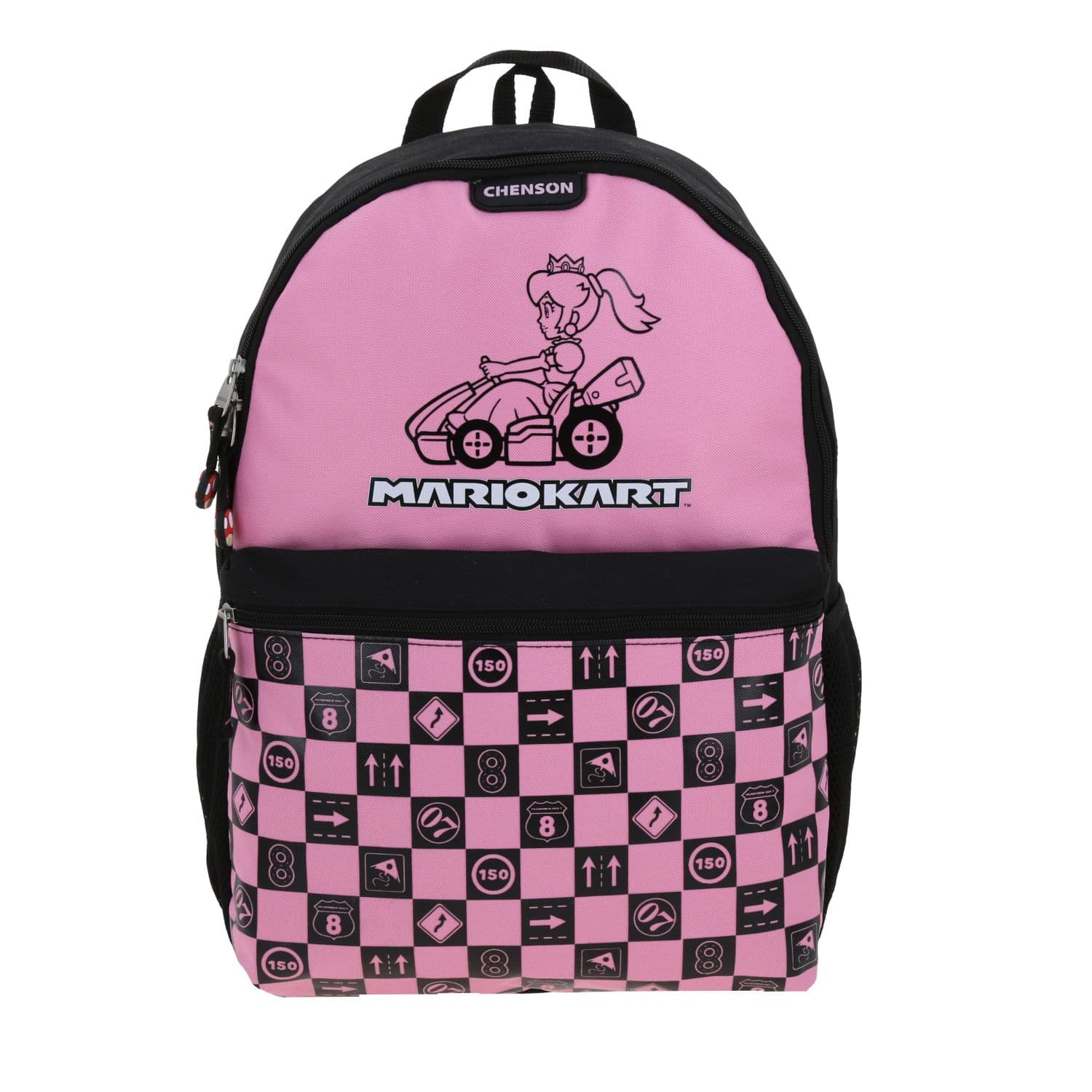 Mochila escolar para niña Mario Bros by Chenson negra con amplia capacidad, modelo MB70359-3