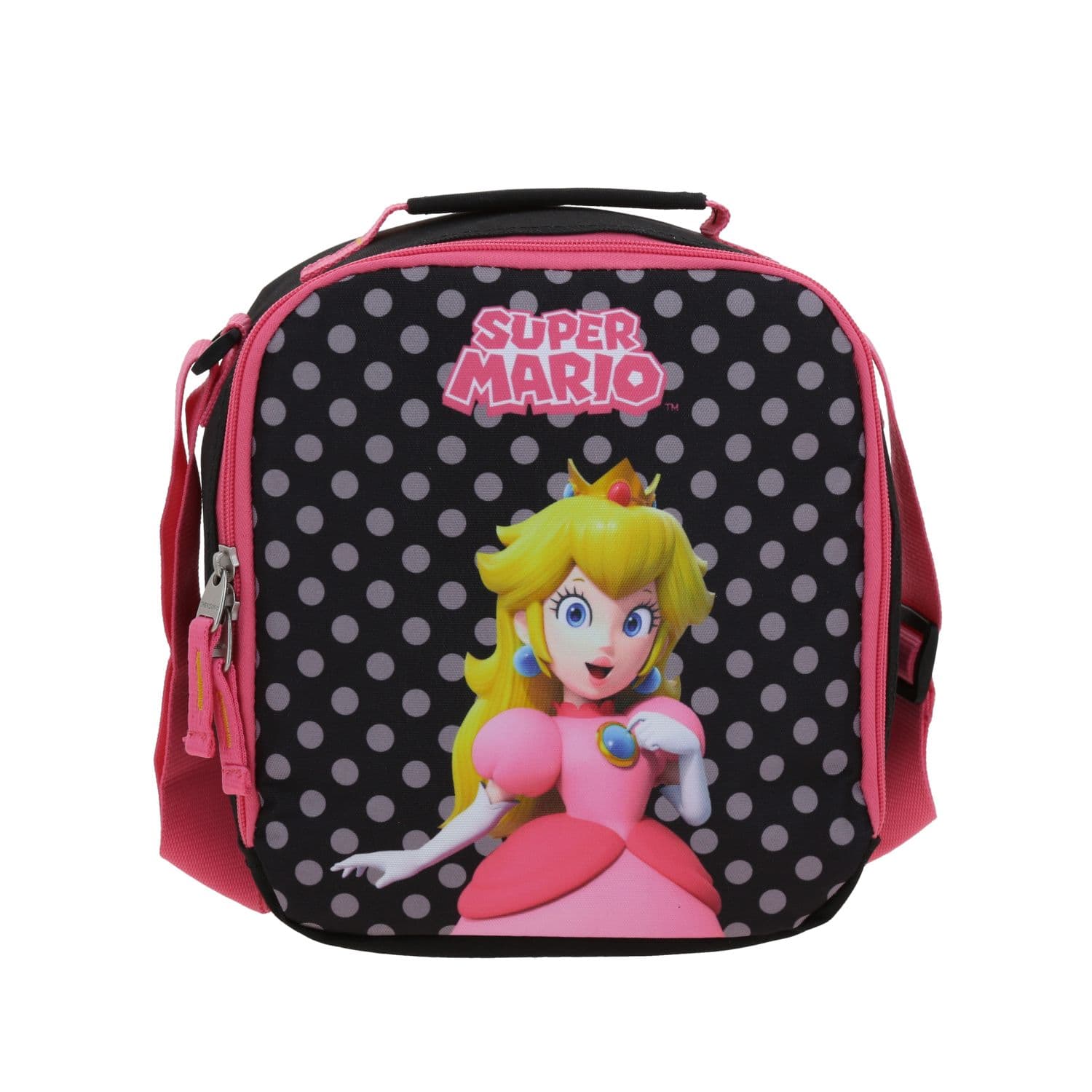 Lonchera Escolar Mario Bros by Chenson Negro Térmica y Divertida, modelo MB70457-3