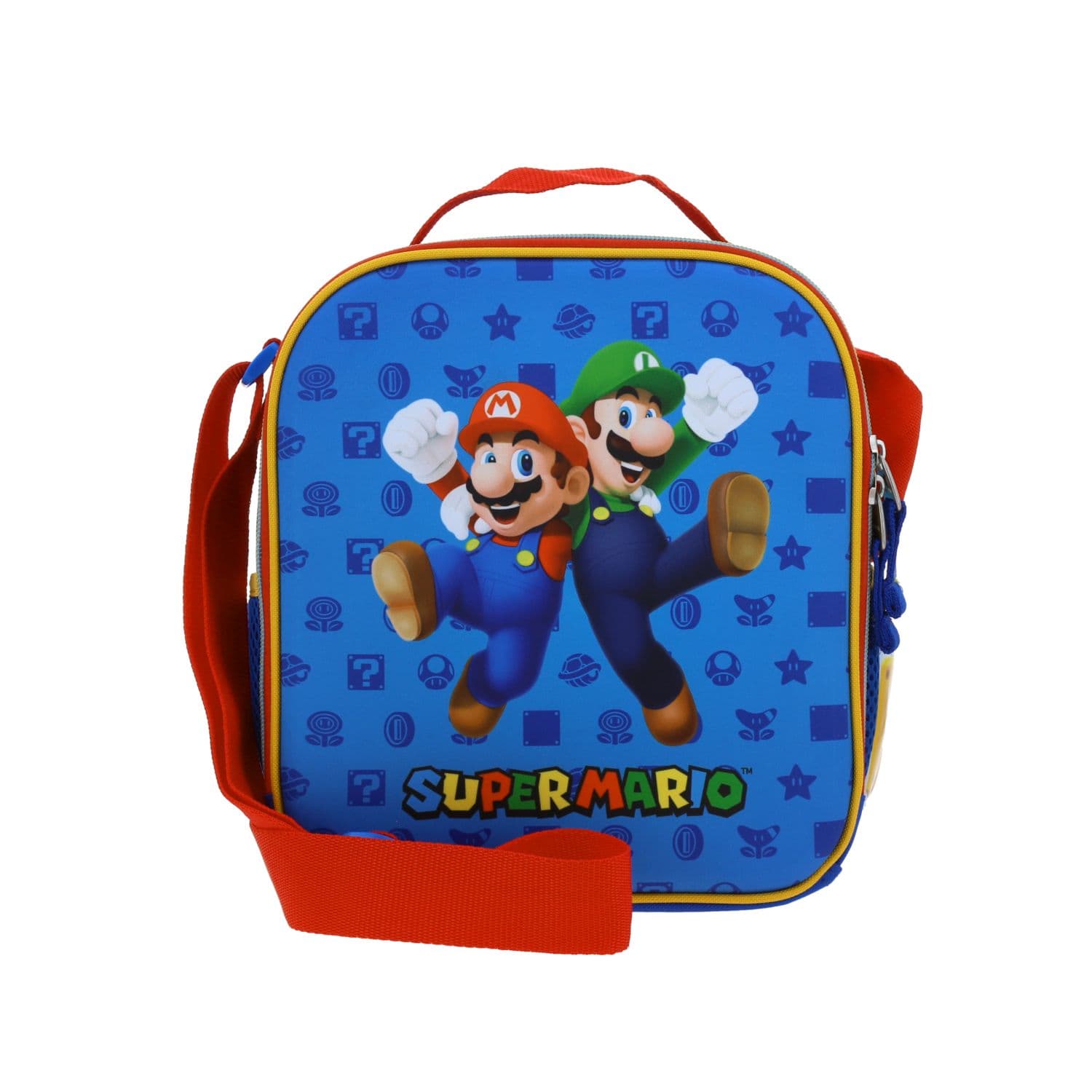 Lonchera escolar Mario Bros by Chenson azul térmica para niño - Durabilidad y diversión, modelo MB70503-9