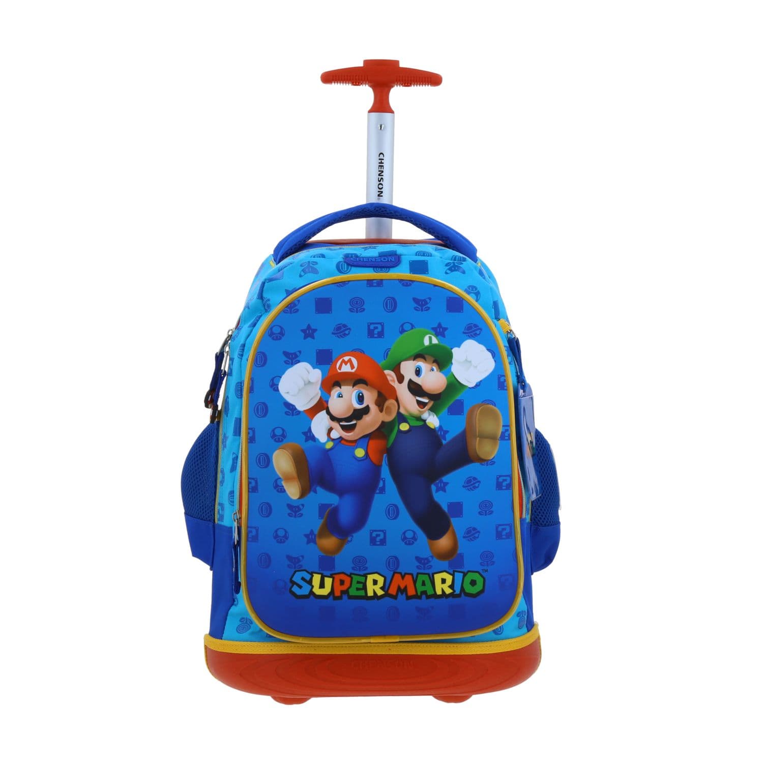 Mochila con ruedas Mario Bros by Chenson Azul para niño - Divertida y segura, modelo MB70505-9