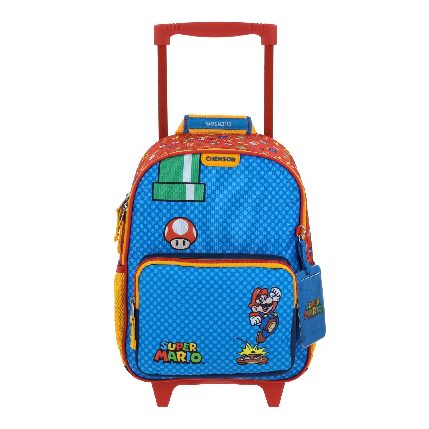 Mochila con Ruedas Mario Bros Azul para Niño - Diversión y Seguridad, modelo MB70512-9