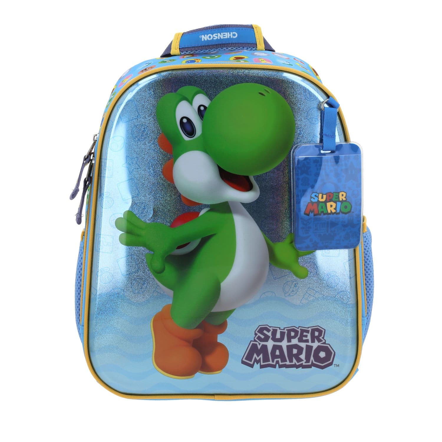Mochila escolar para niño Mario Bros by Chenson azul, amplia y divertida, modelo MB70523-9