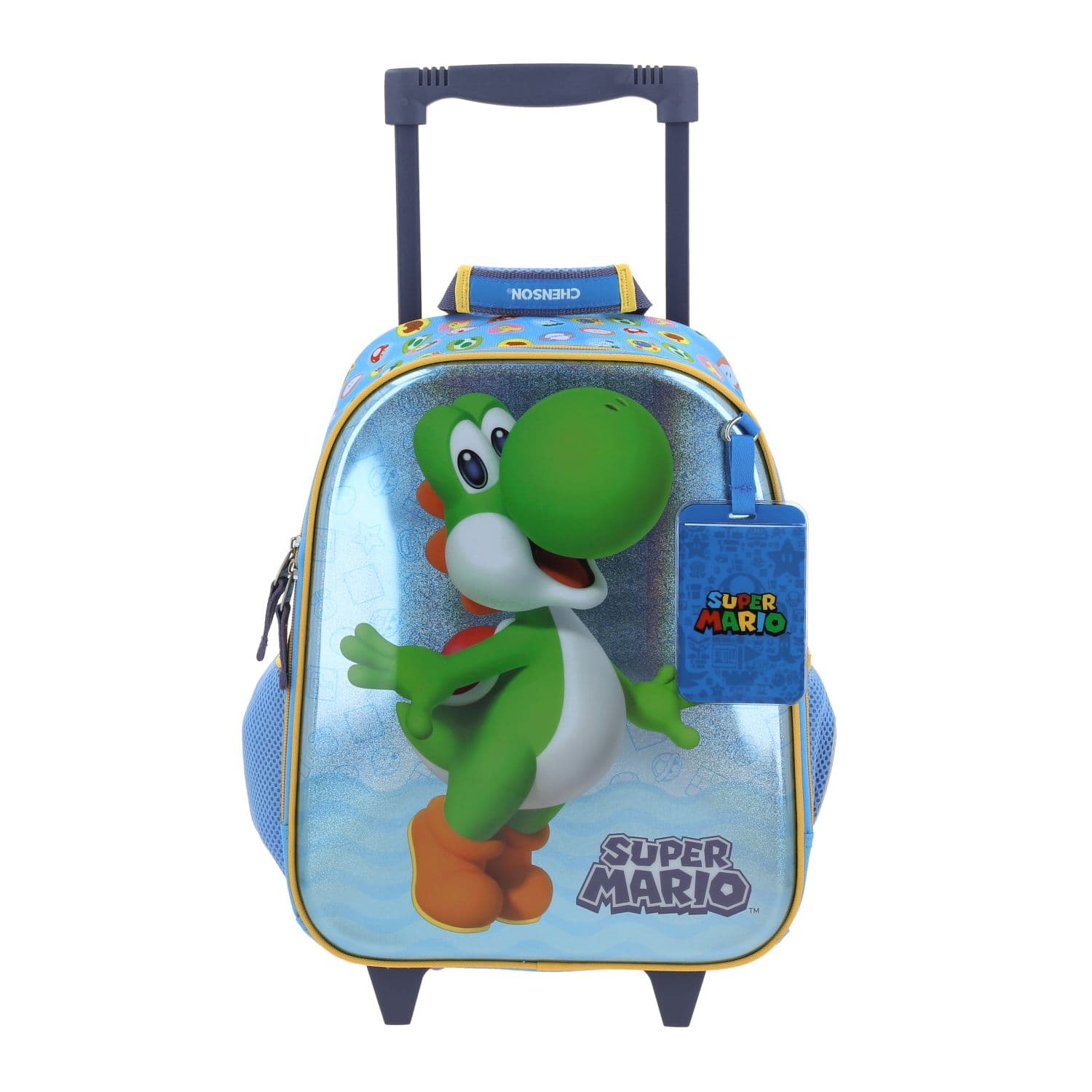 Mochila con Ruedas Mario Bros Azul para Niño - Diversión y Durabilidad, modelo MB70526-9