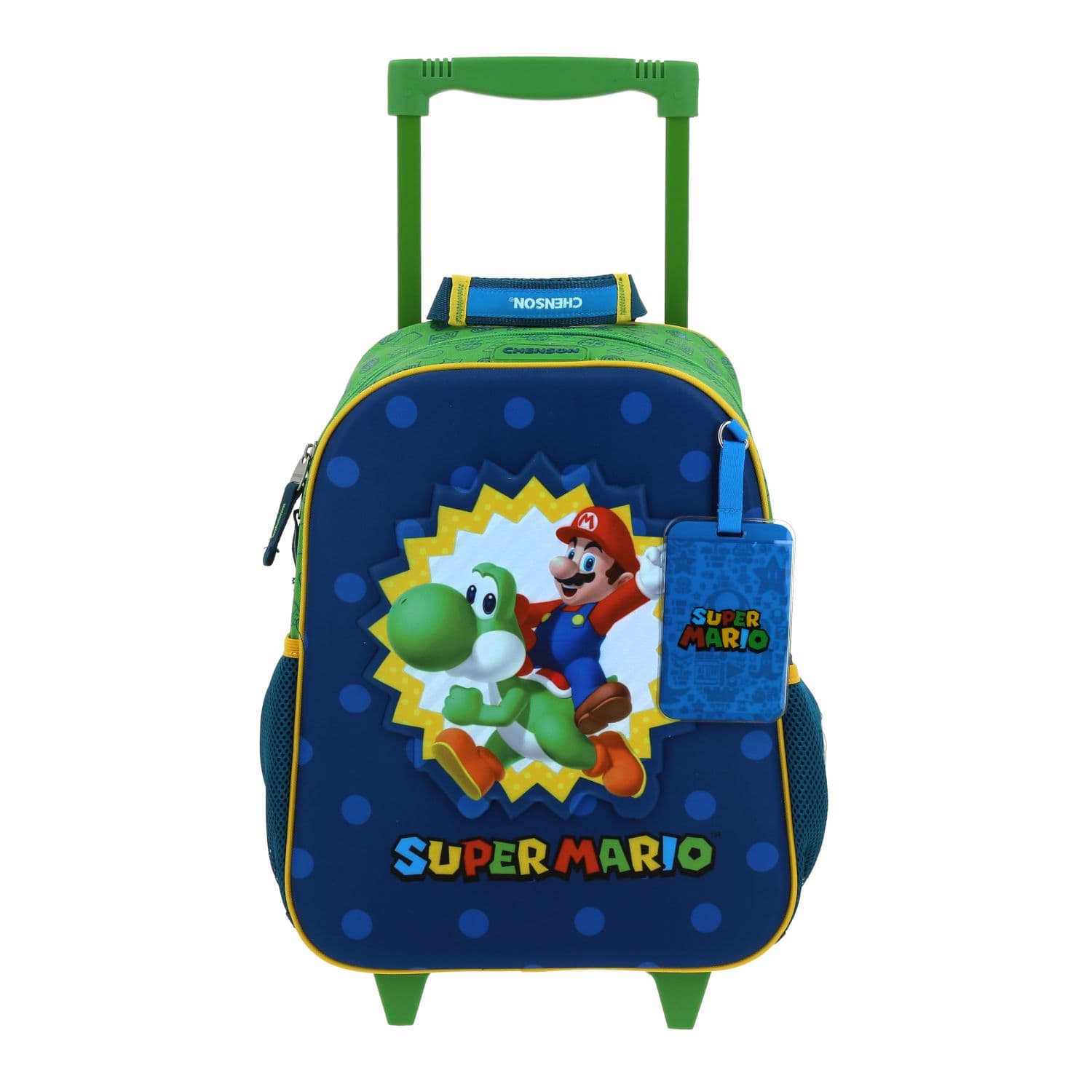 Mochila con Ruedas Mario Bros Azul para Niño - Diversión y Durabilidad, modelo MB70629-9