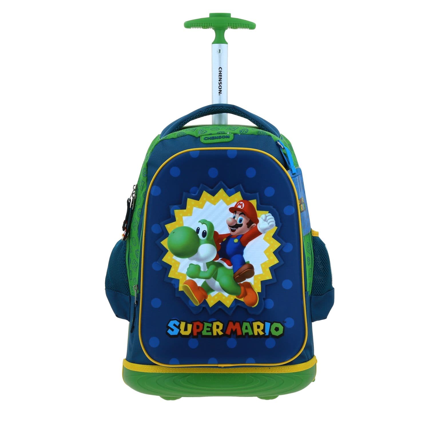 Mochila con Ruedas Mario Bros Azul para Niño - Diversión y Durabilidad, modelo MB70630-9