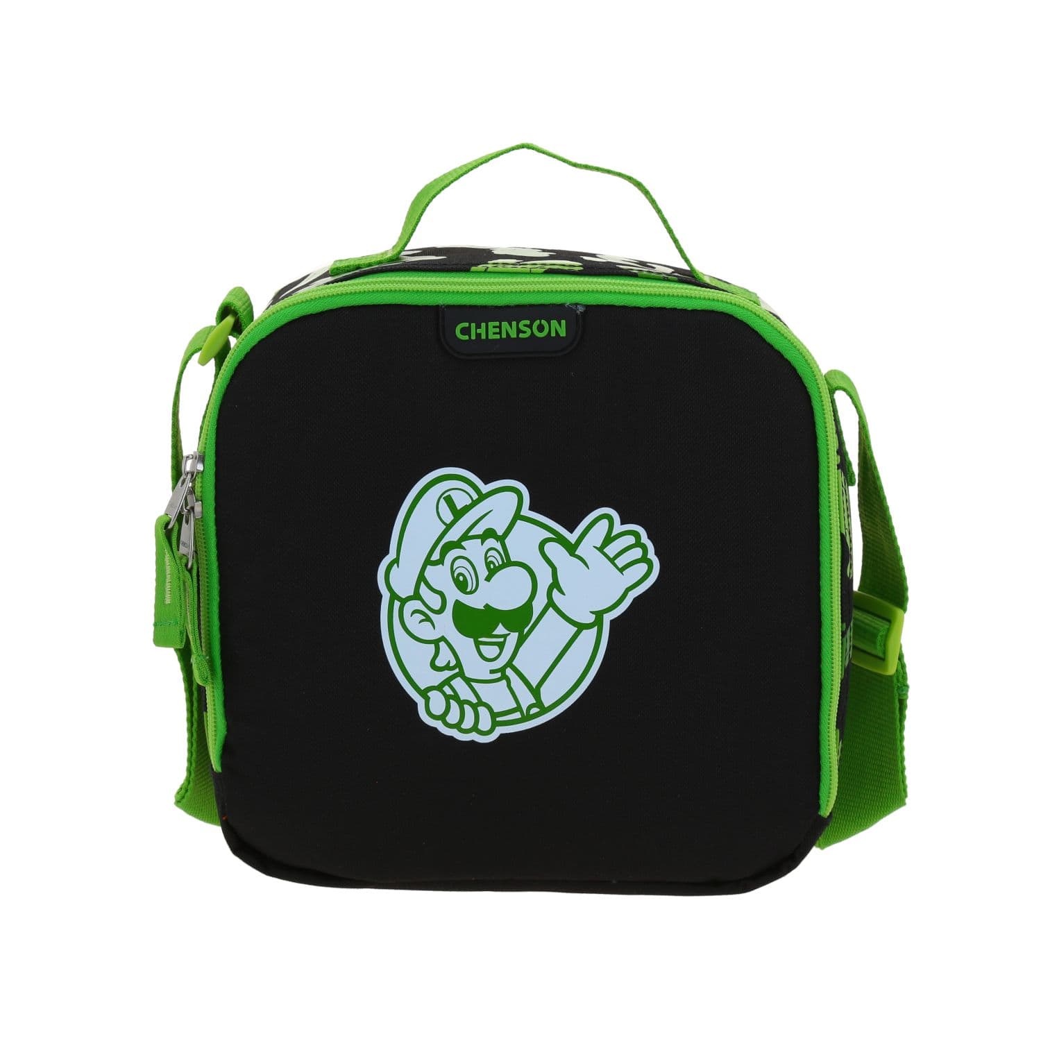 Lonchera escolar Mario Bros by Chenson verde térmica para niño, modelo MB70667-G