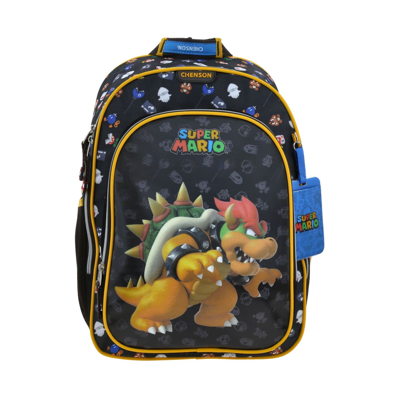 Mochila escolar para niño Mario Bros by Chenson color negro duradera, modelo MB70711-3