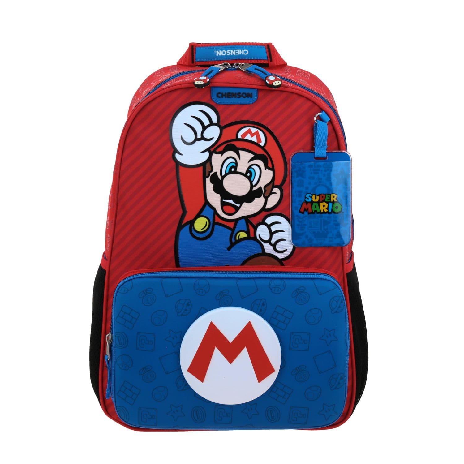 Mochila Escolar Mario Bros Azul Chenson - Resistente Niño, modelo MB71104-9