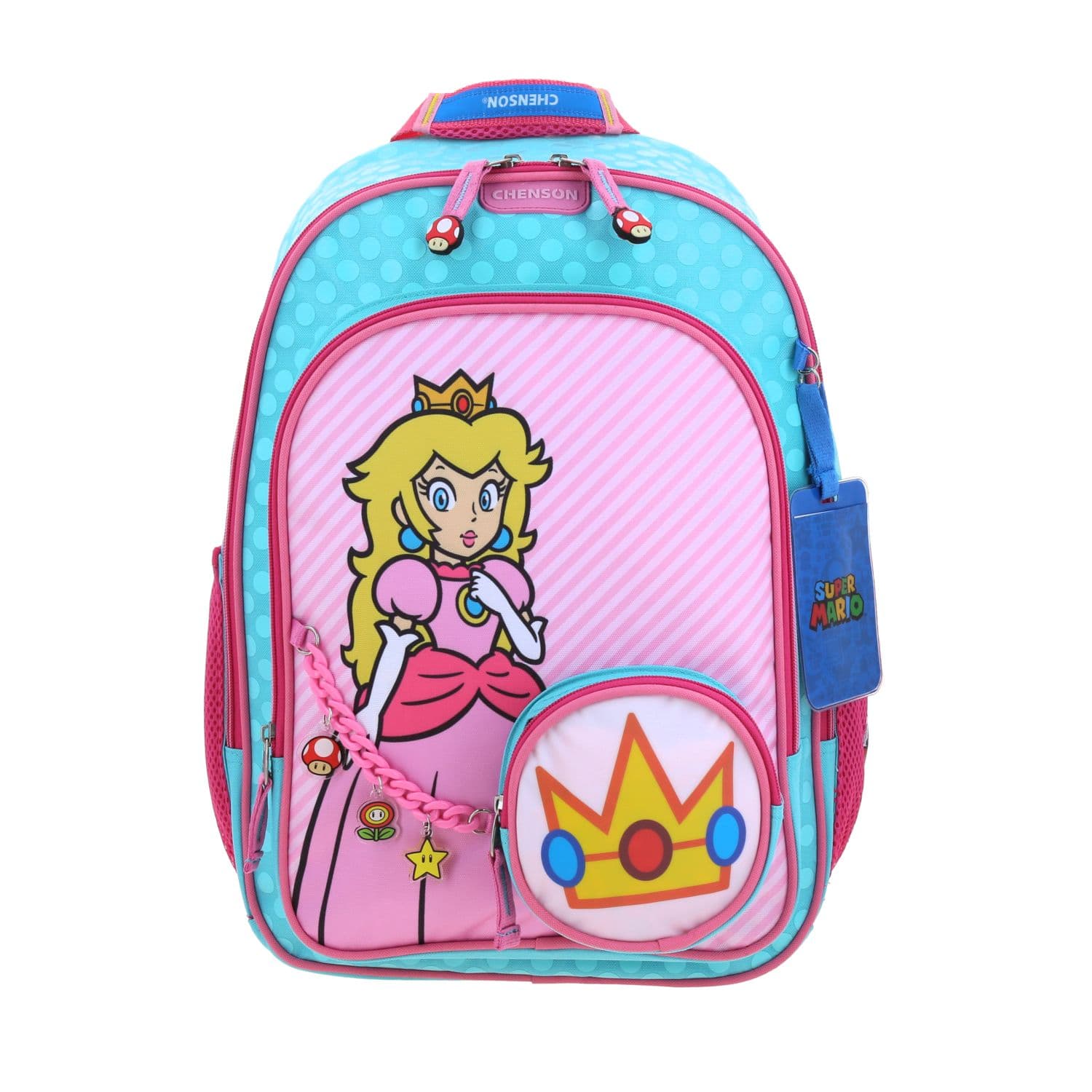 Mochila Escolar Mario Bros Turquesa Chenson Niño, modelo MB71145-T