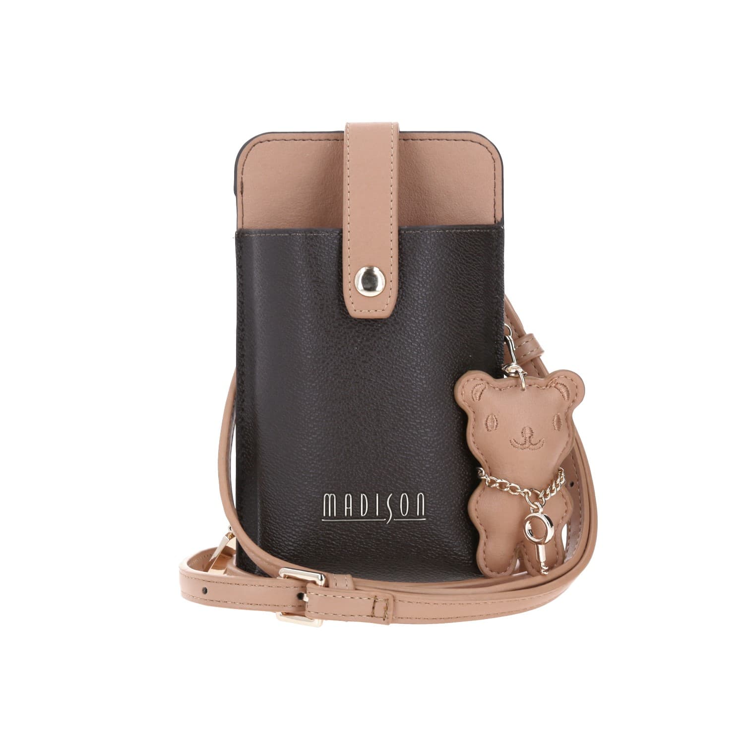 Accesorio Madison Chenson Café - Monedero con Tarjetero para Dama, modelo MD24007-B