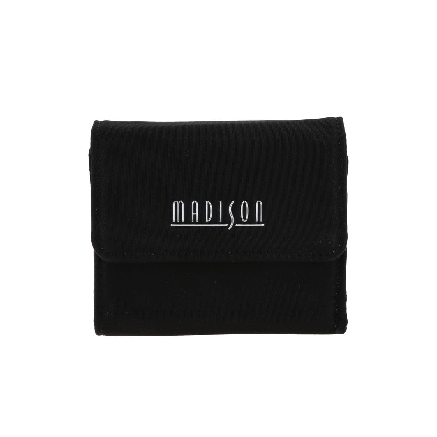 Cartera Madison para mujer negro broche presión tarjetero, modelo MD25052-3
