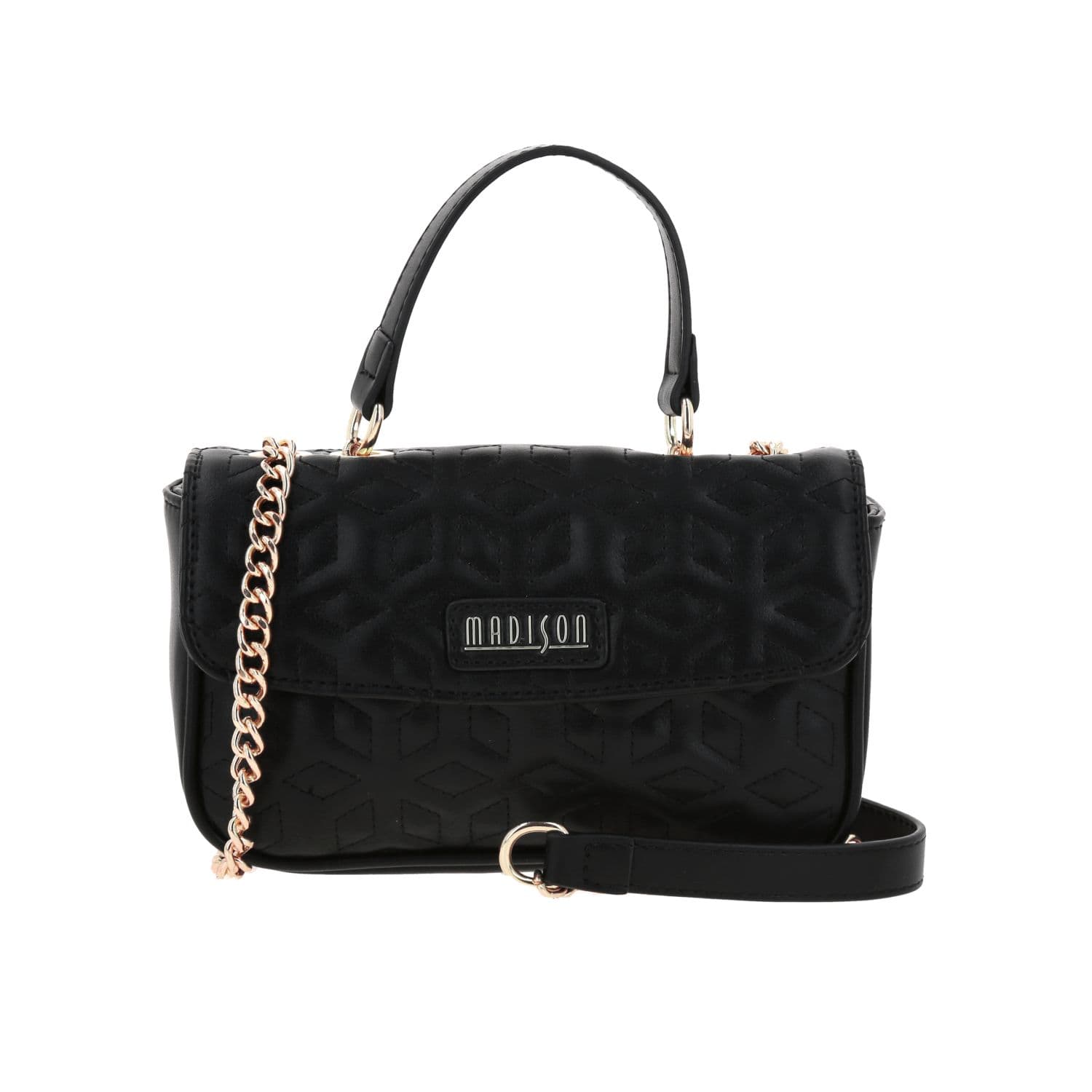 Bolsa de Lado para Dama Madison by Chenson Negro con Doble Compartimento, modelo MD25101-3