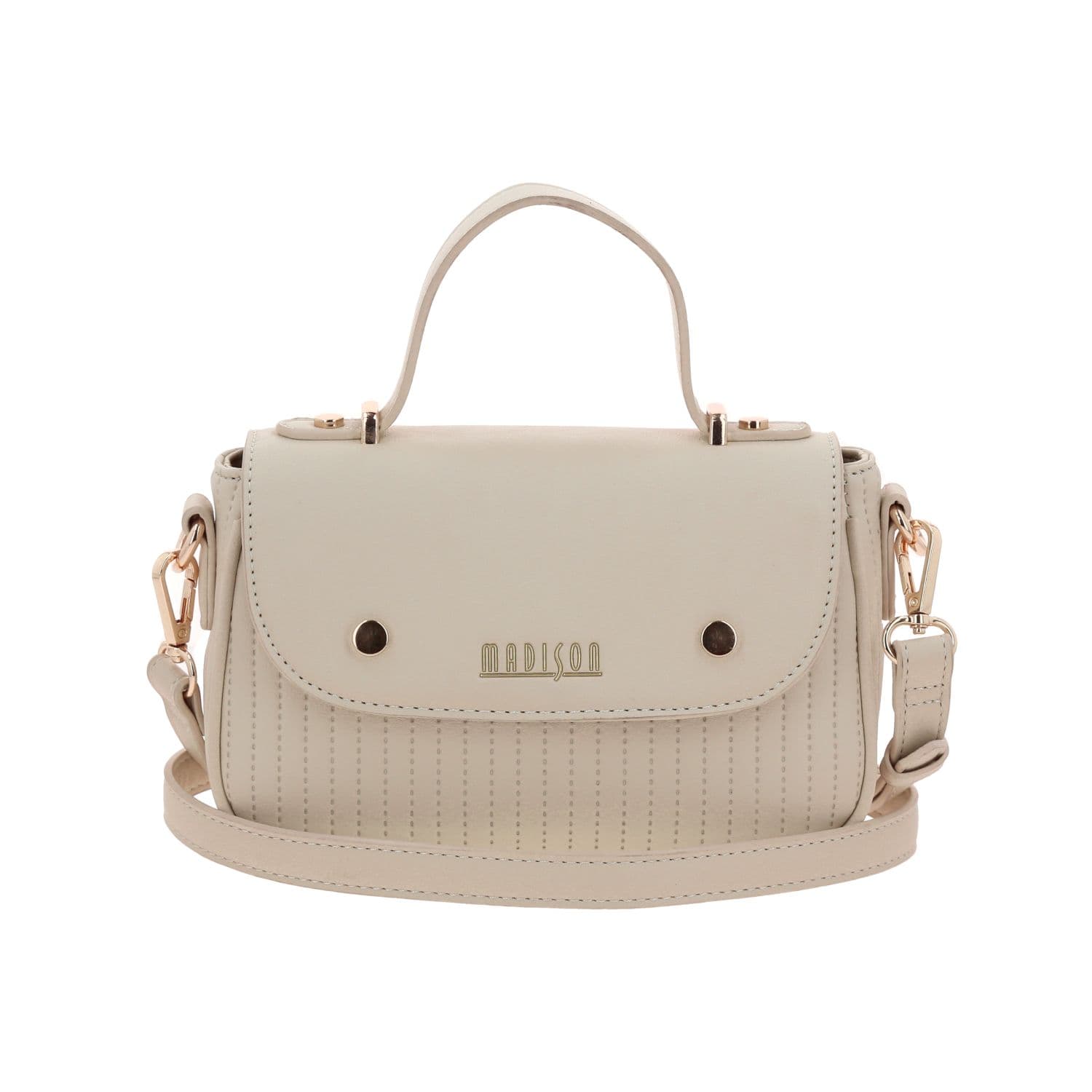 Bolsa de Lado para Dama Madison by Chenson Beige con Asa Ajustable, modelo MD25107-E