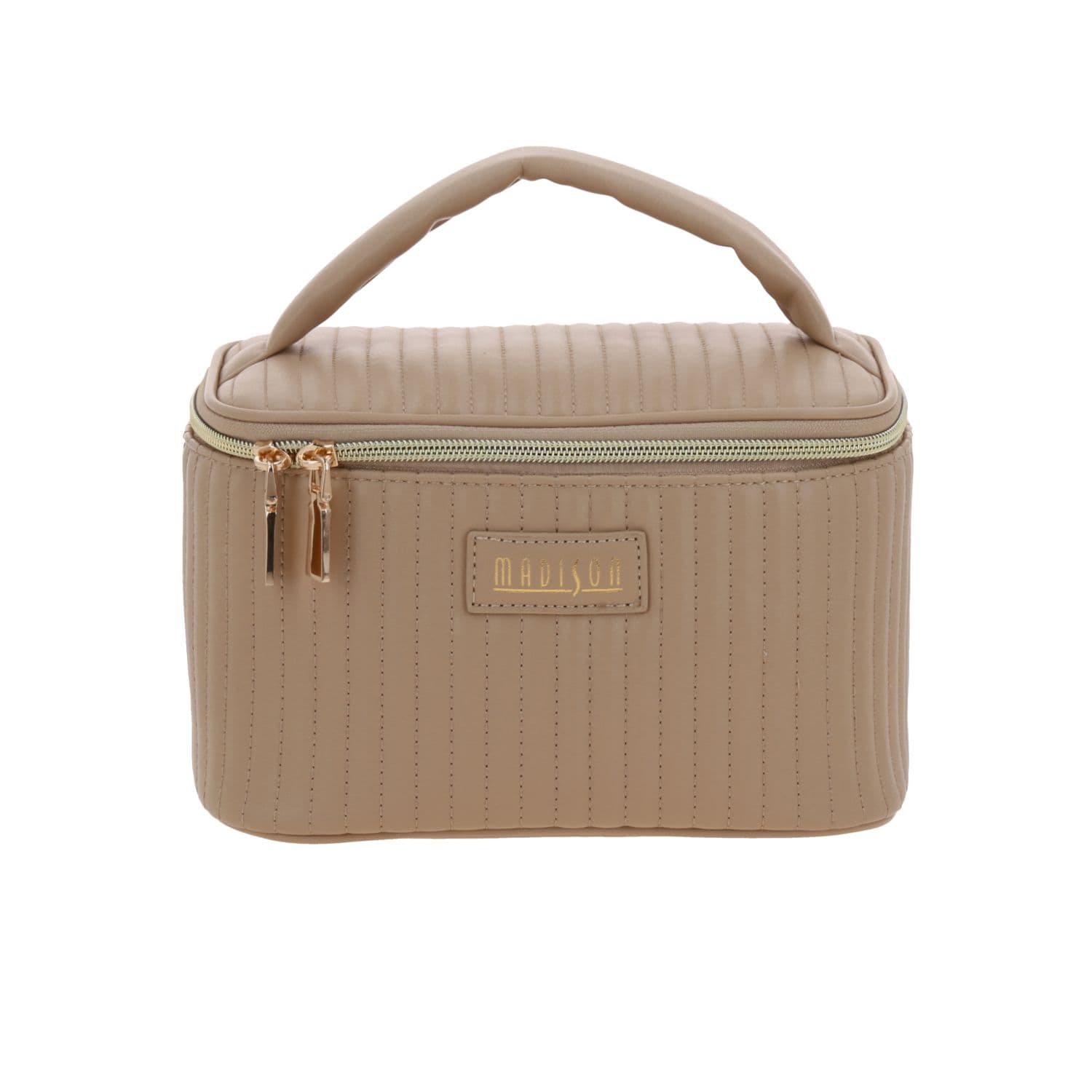 Bolsa de mano para dama Madison by Chenson Café/Oro rosa con organizador, modelo MD25108-K