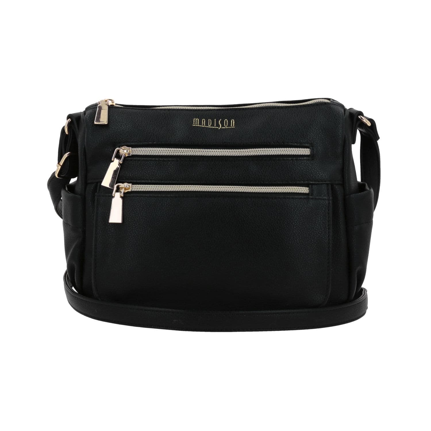 Bolsa de Lado para Dama Madison by Chenson Negra con Estilo Único, modelo MD25110-3