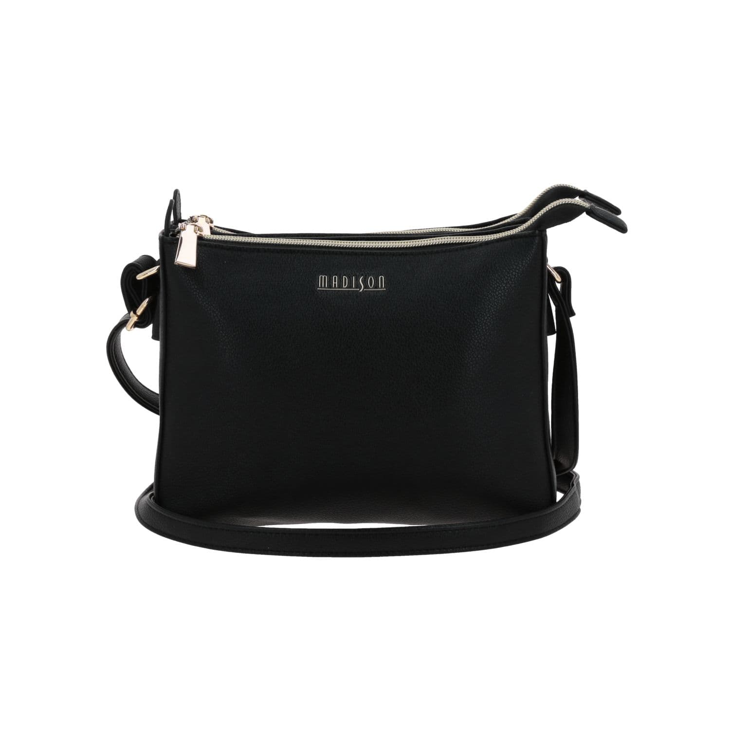 Bolsa de Lado Madison by Chenson Negra con Doble Compartimento, modelo MD25113-3