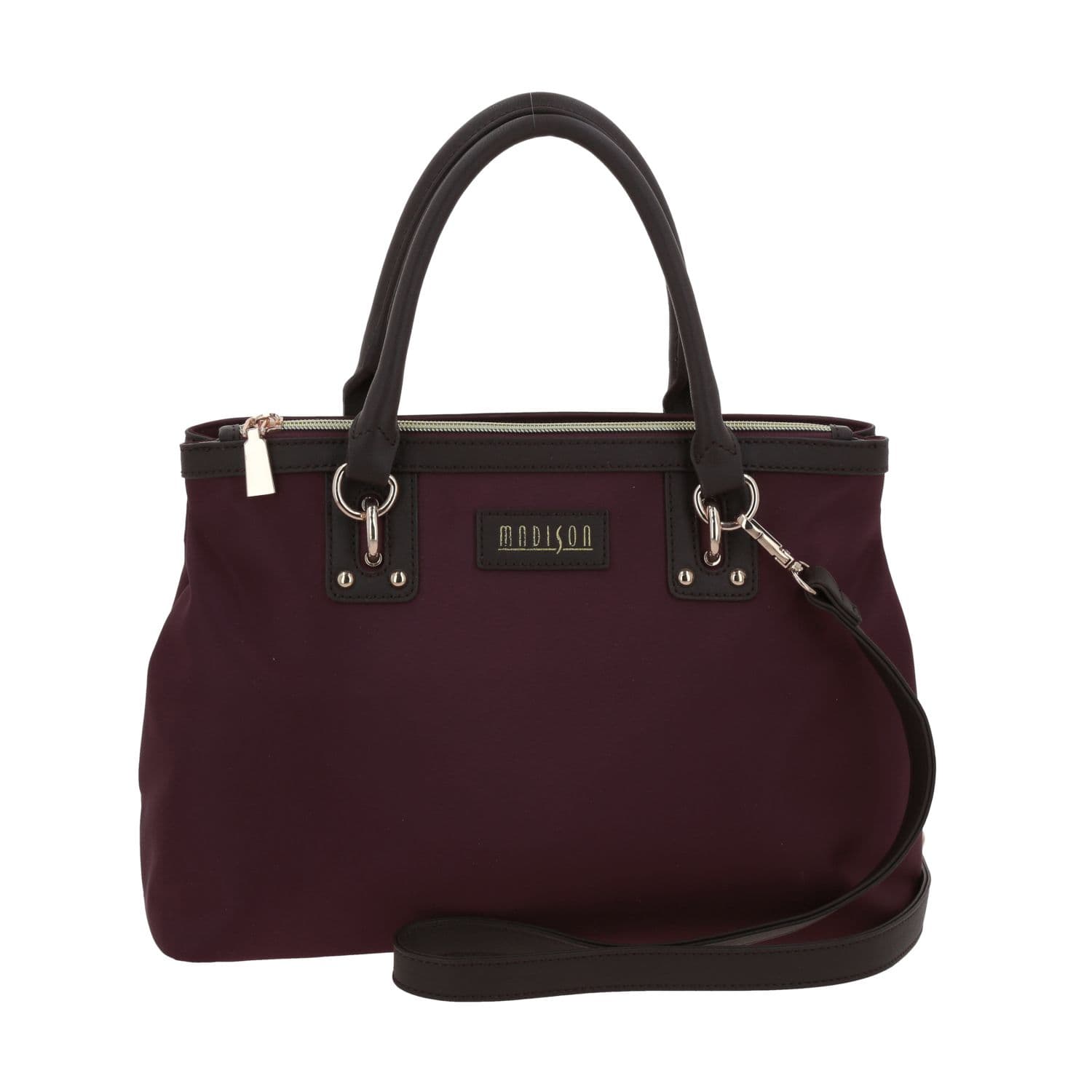 Bolsa de Mano Madison Magenta Doble Compartimento Cierre, modelo MD25120-M