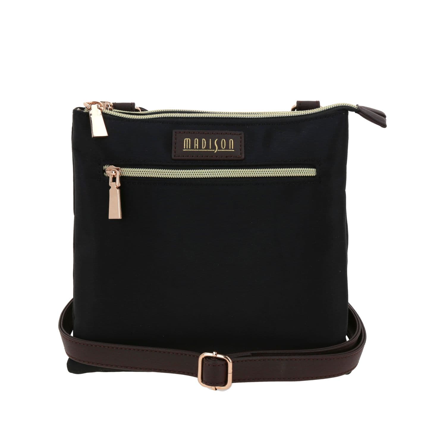 Bolsa de lado para dama Madison by Chenson color negro funcional y elegante, modelo MD25123-3