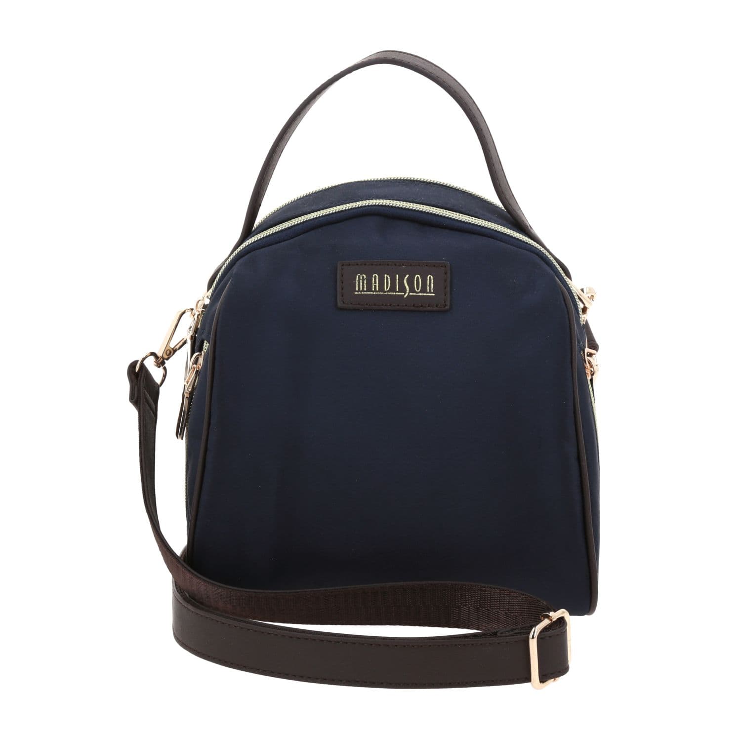 Mochila casual para dama Madison by Chenson color azul con doble compartimento, modelo MD25126-9