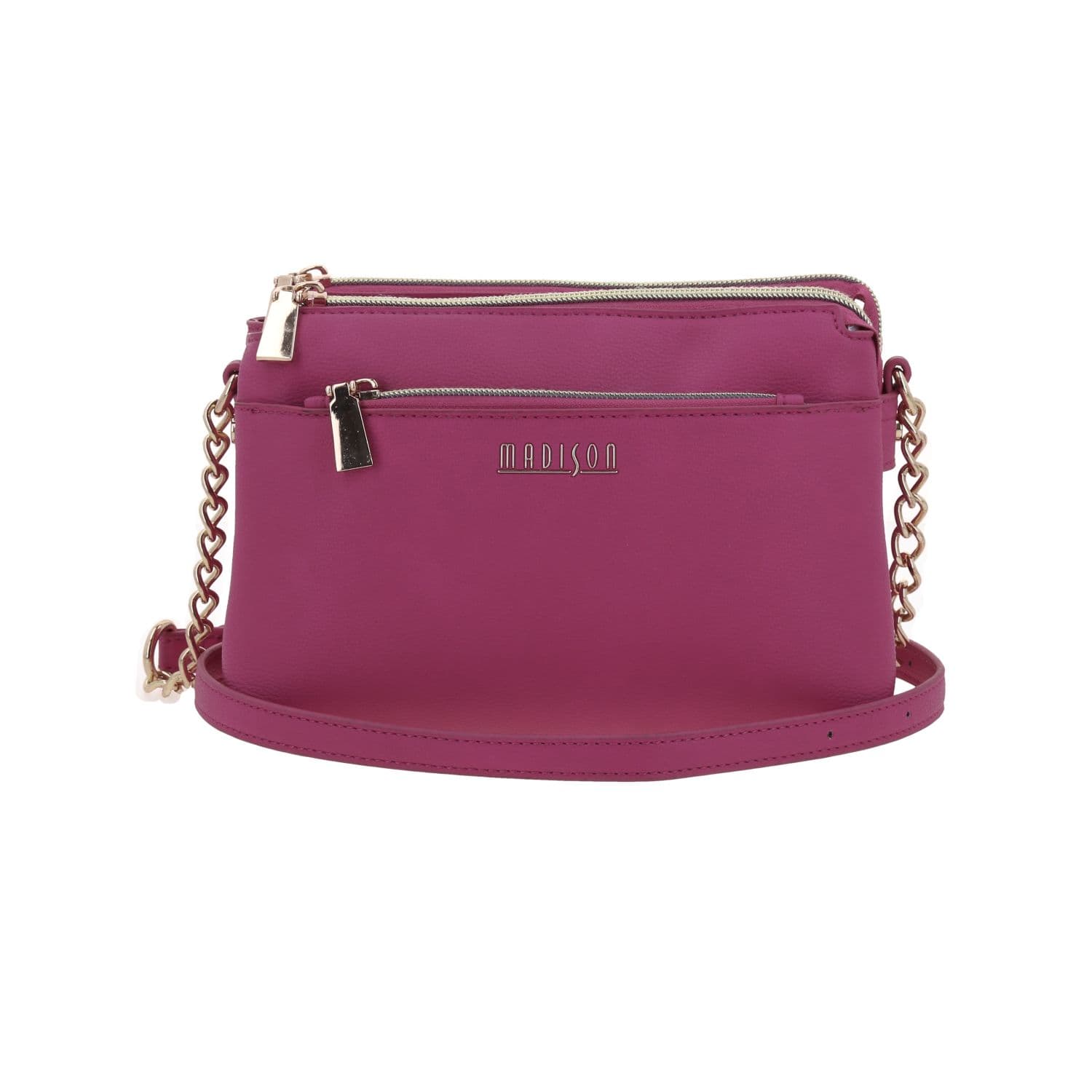 Bolsa de lado para dama Madison by Chenson rosa con doble compartimento, modelo MD25128-P