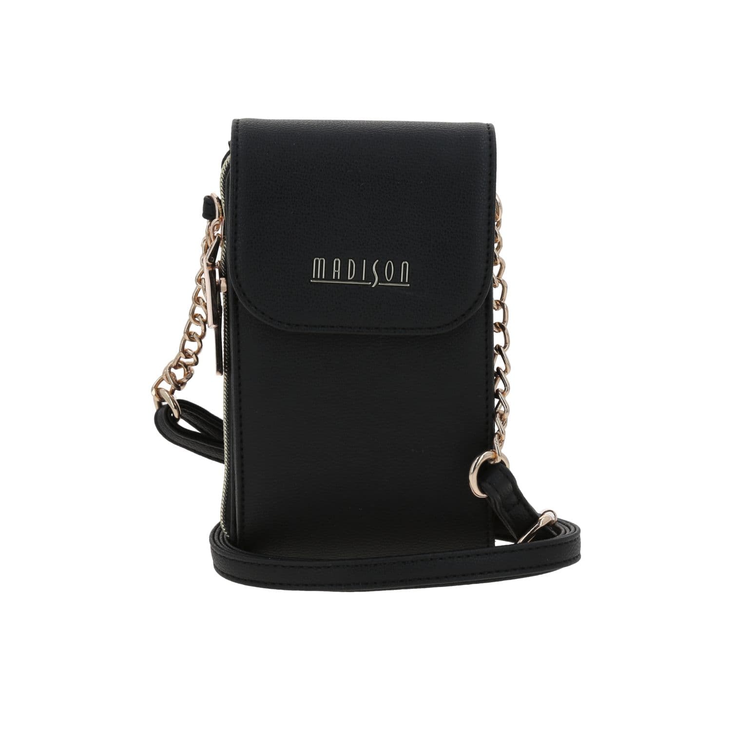 Cartera para dama Madison by Chenson negro con tarjetero, modelo MD25135-3