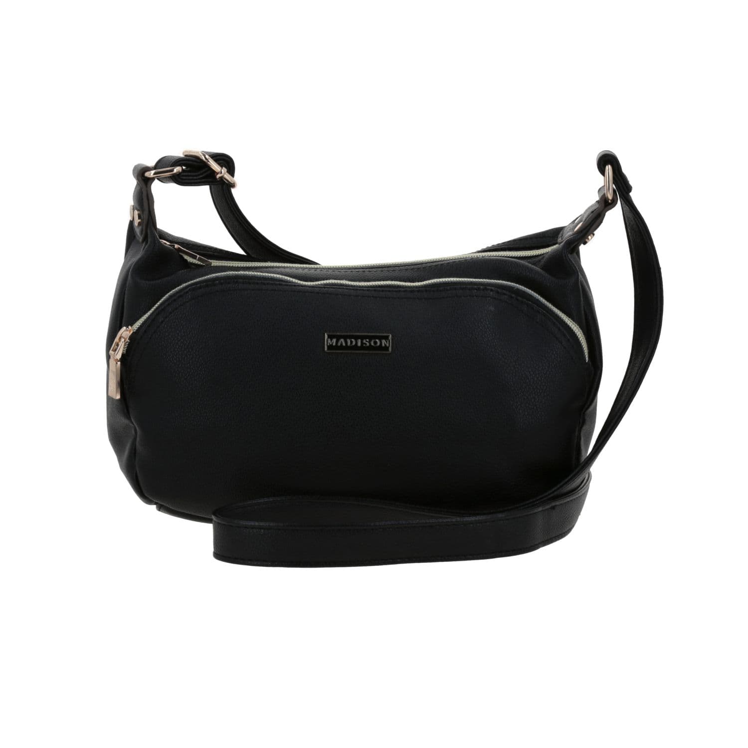 Bolsa de lado para dama Madison by Chenson color negro con estilo moderno, modelo MD25137-3