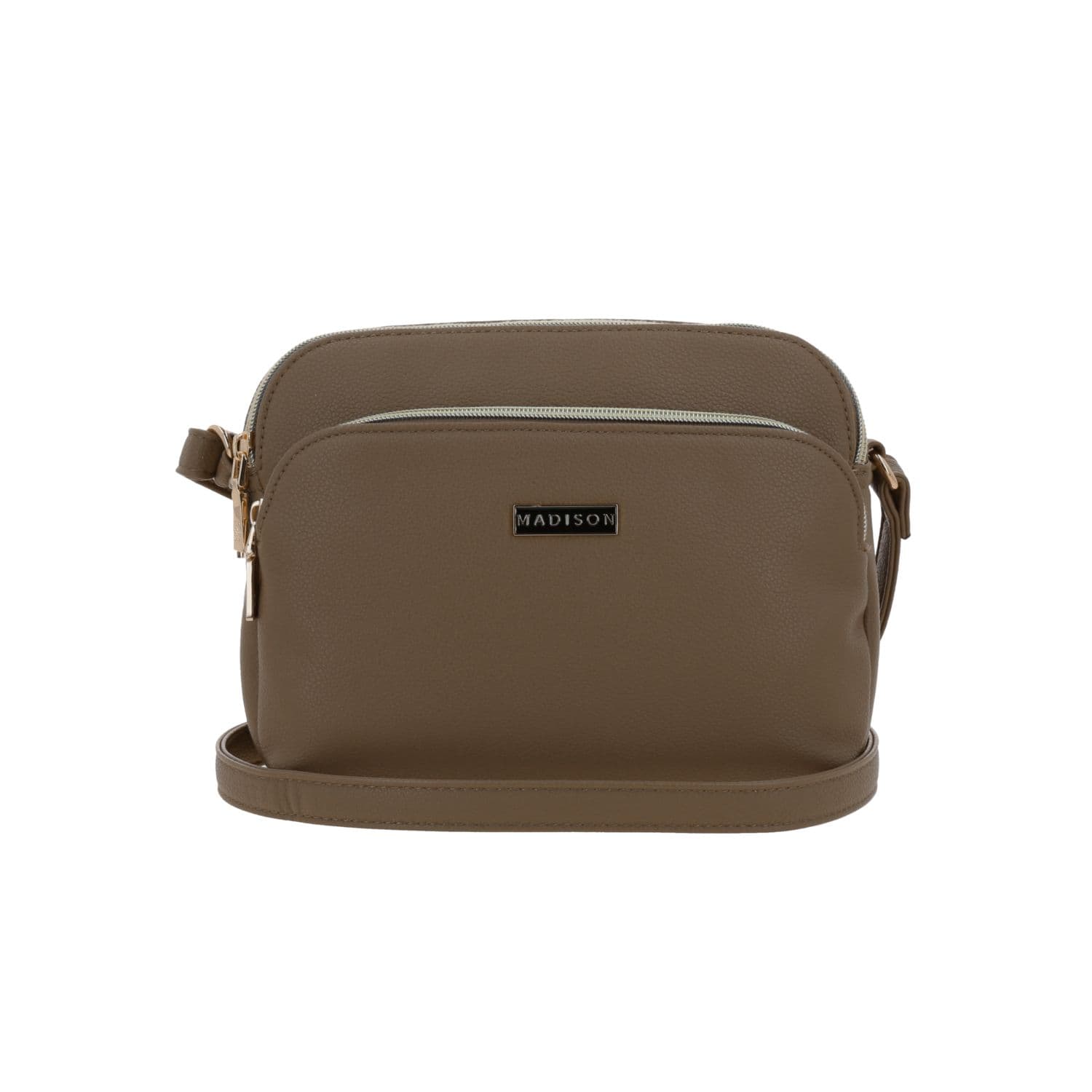 Bolsa de lado para dama Madison by Chenson Camel con doble compartimento, modelo MD25143-8