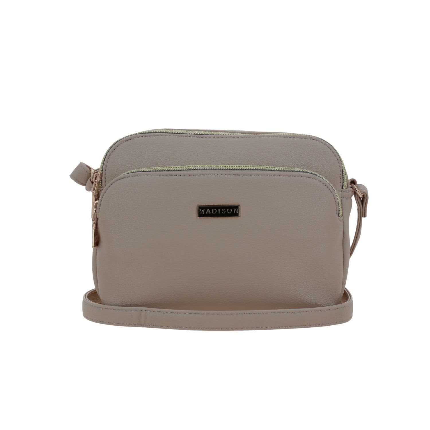 Bolsa de lado para dama Madison by Chenson Beige con doble compartimento, modelo MD25143-E