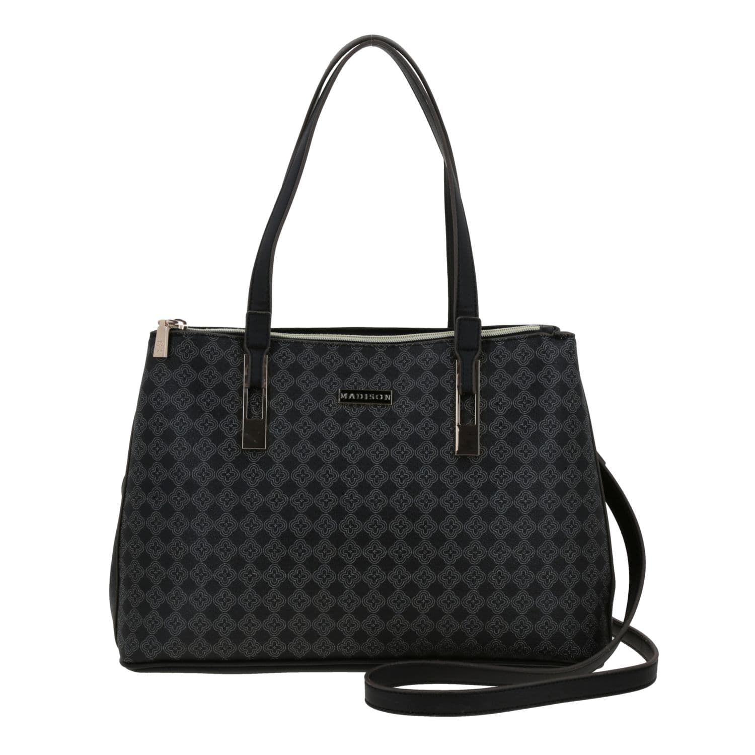 Bolsa de Mano para Dama Madison by Chenson Negro con Asa Ajustable, modelo MD25149-3