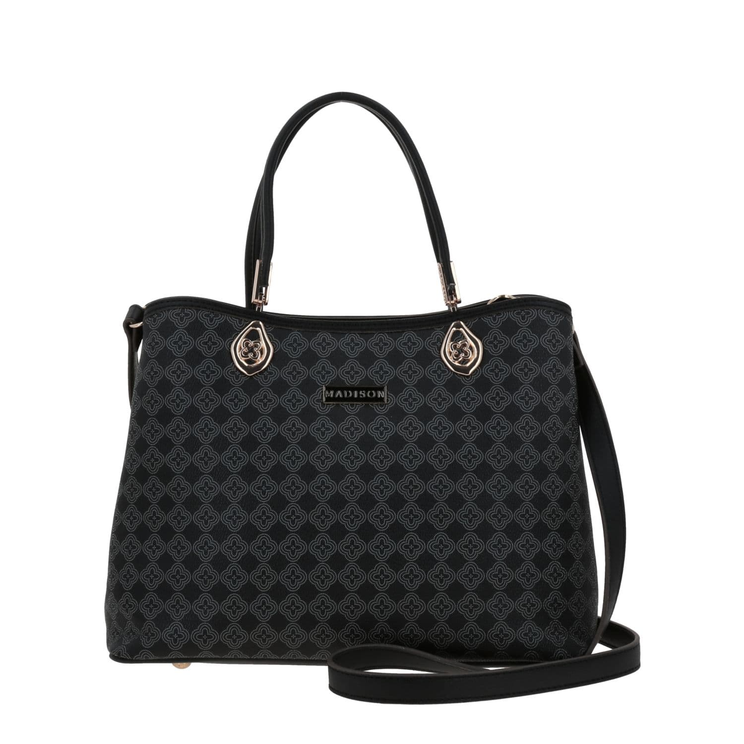 Bolsa de mano para dama Madison by Chenson color negro elegante y funcional, modelo MD25151-3