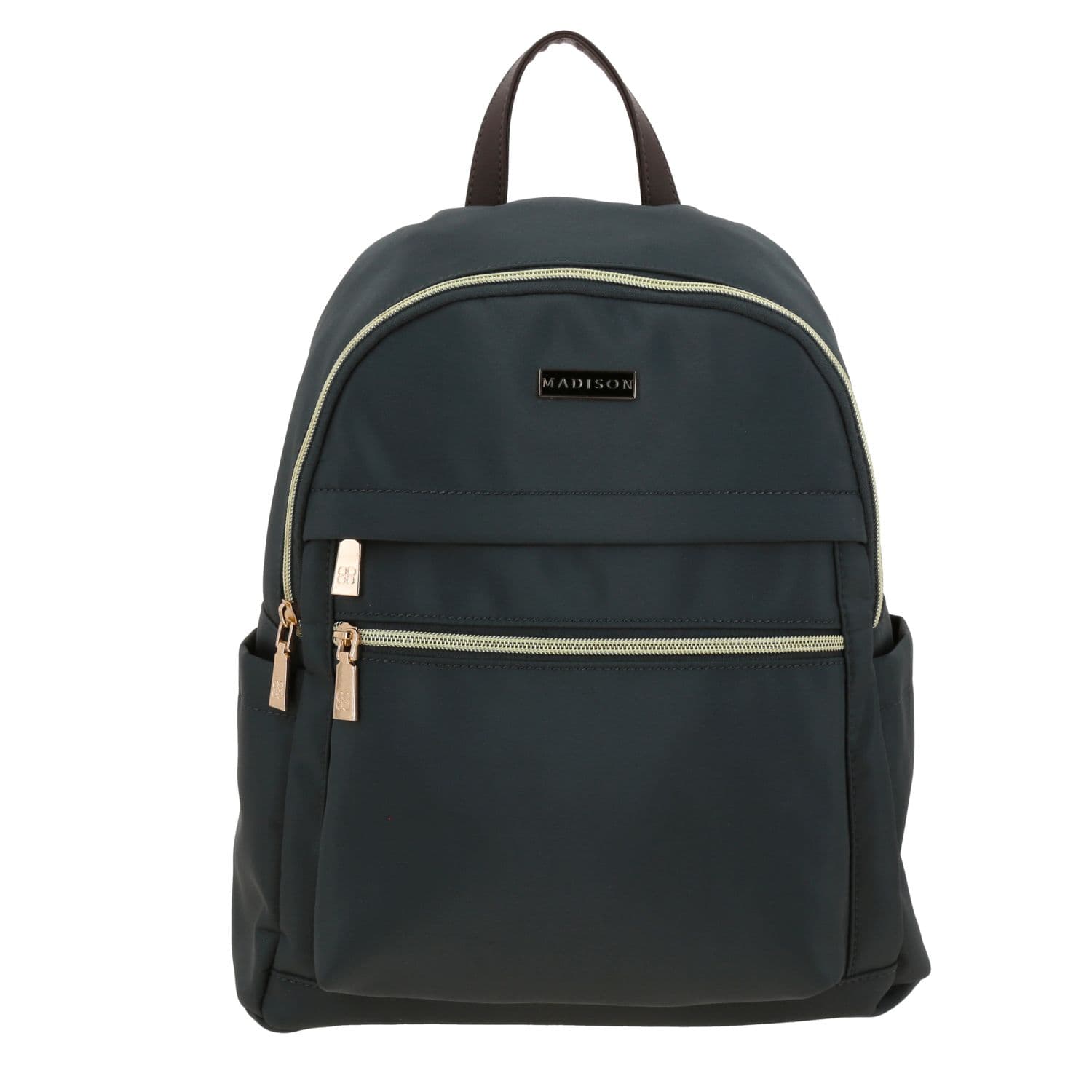 Mochila casual para dama Madison by Chenson gris con múltiples bolsillos, modelo MD25157-2