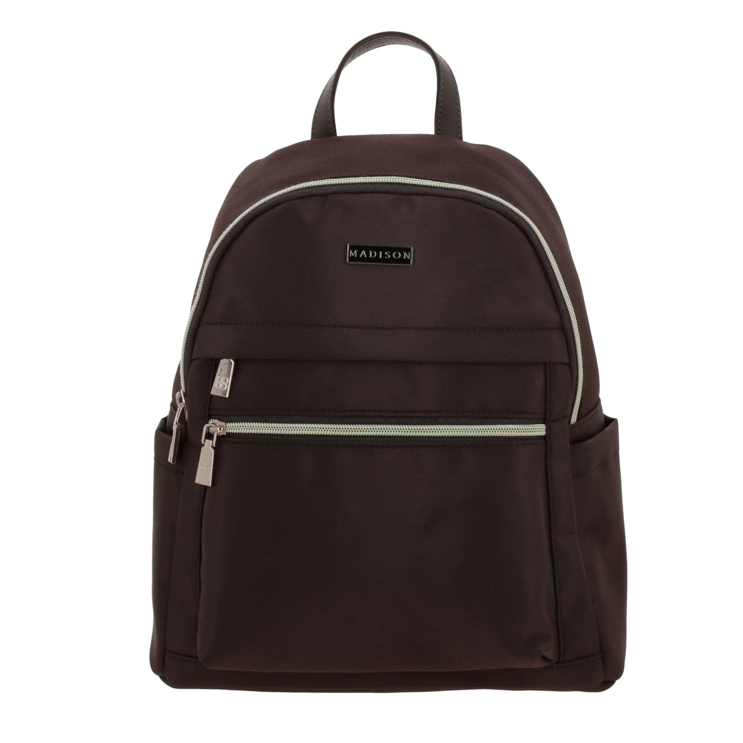 Mochila para dama Madison by Chenson Café Satinado - Estilo y Funcionalidad, modelo MD25157-D
