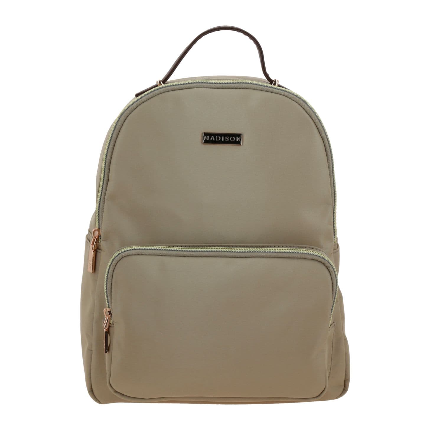 Mochila para dama Madison by Chenson Camel con bolsillos funcionales, modelo MD25158-8