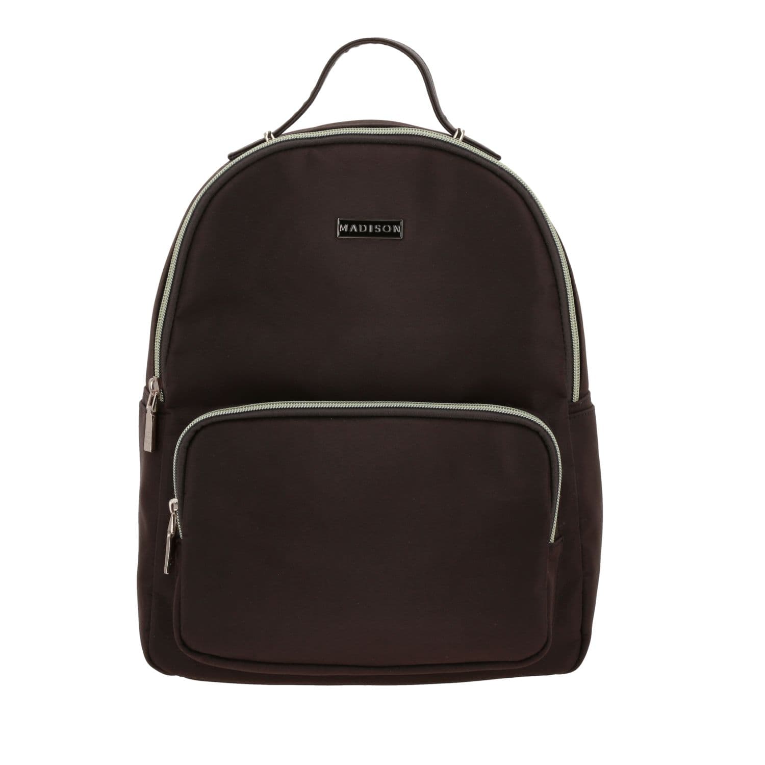 Mochila para dama Madison by Chenson color café satinado - Estilo y funcionalidad, modelo MD25158-D
