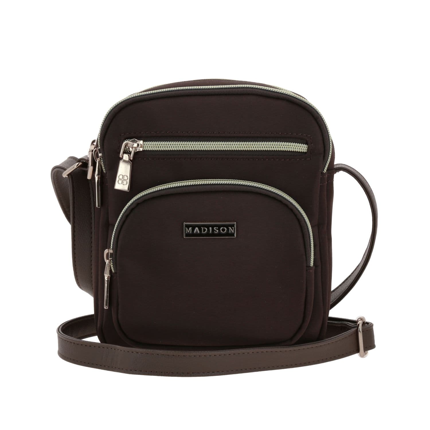 Bolsa de Lado para Dama Madison by Chenson Café Satinado - Estilo y Funcionalidad, modelo MD25162-D