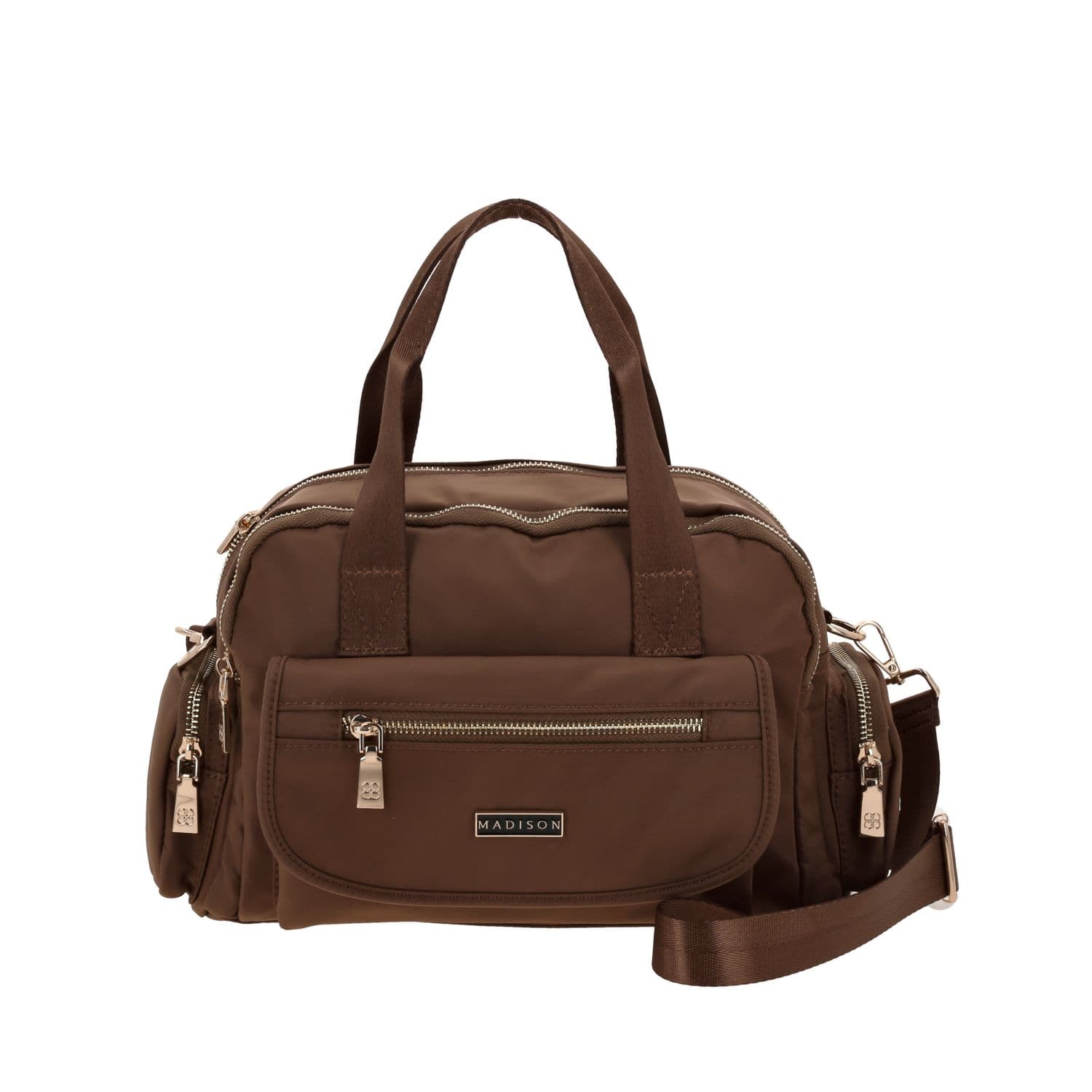 Bolsa de Mano para Dama Madison by Chenson Café con Estilo Único, modelo MD25168-B